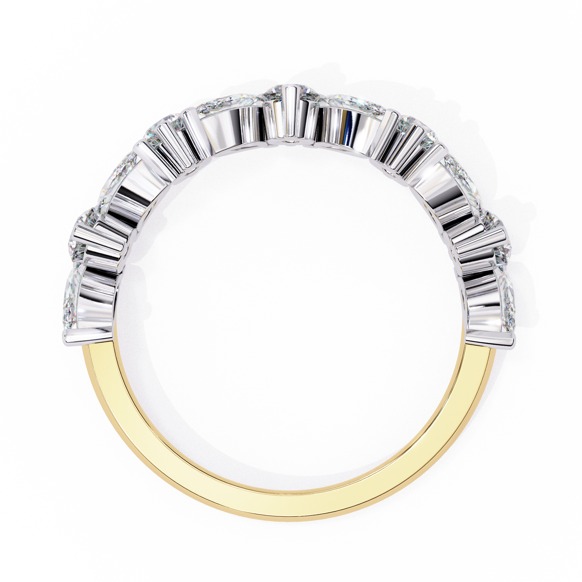 Elegant Marquise and Round Diamond Eternity Ring