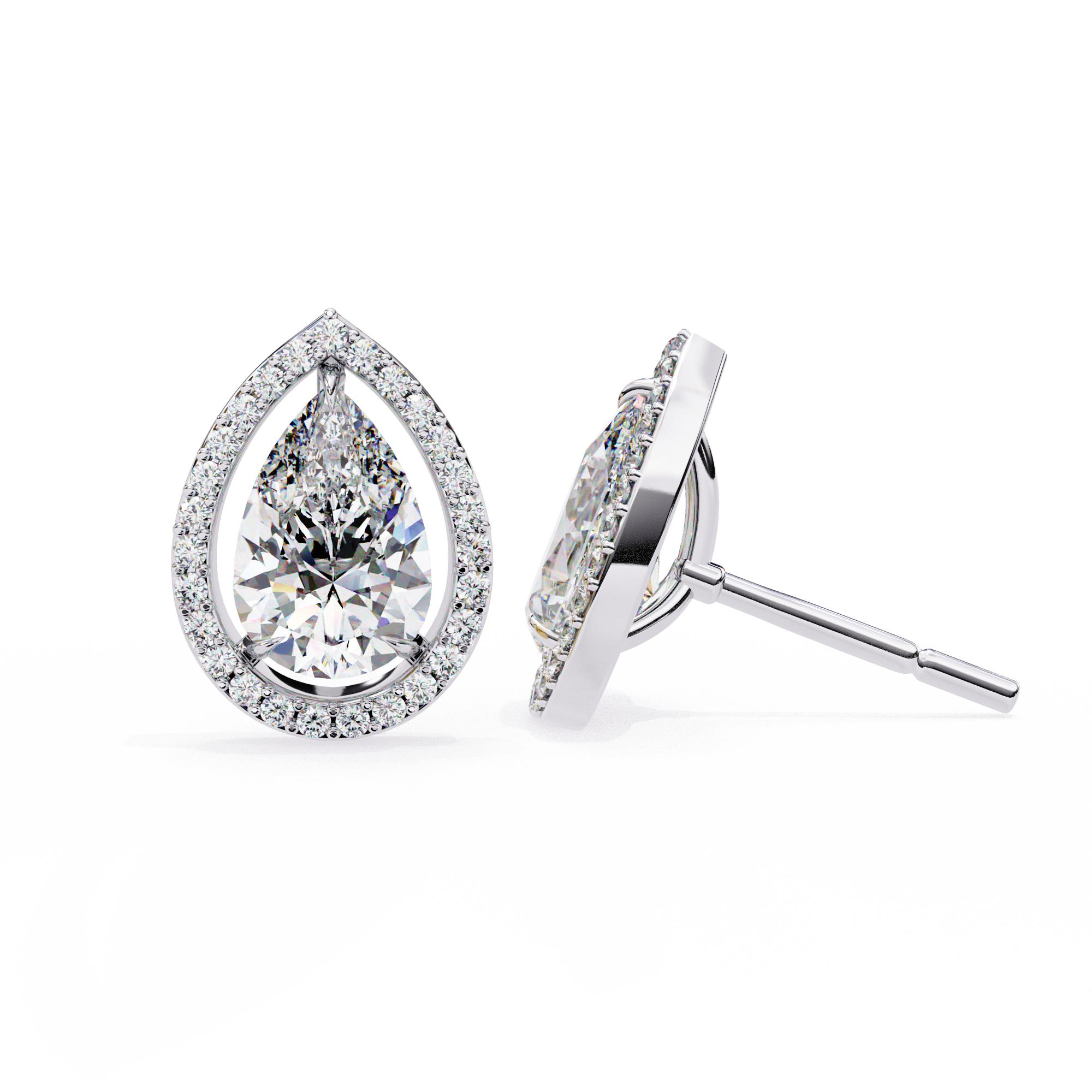 Elara Pear Diamond Earrings