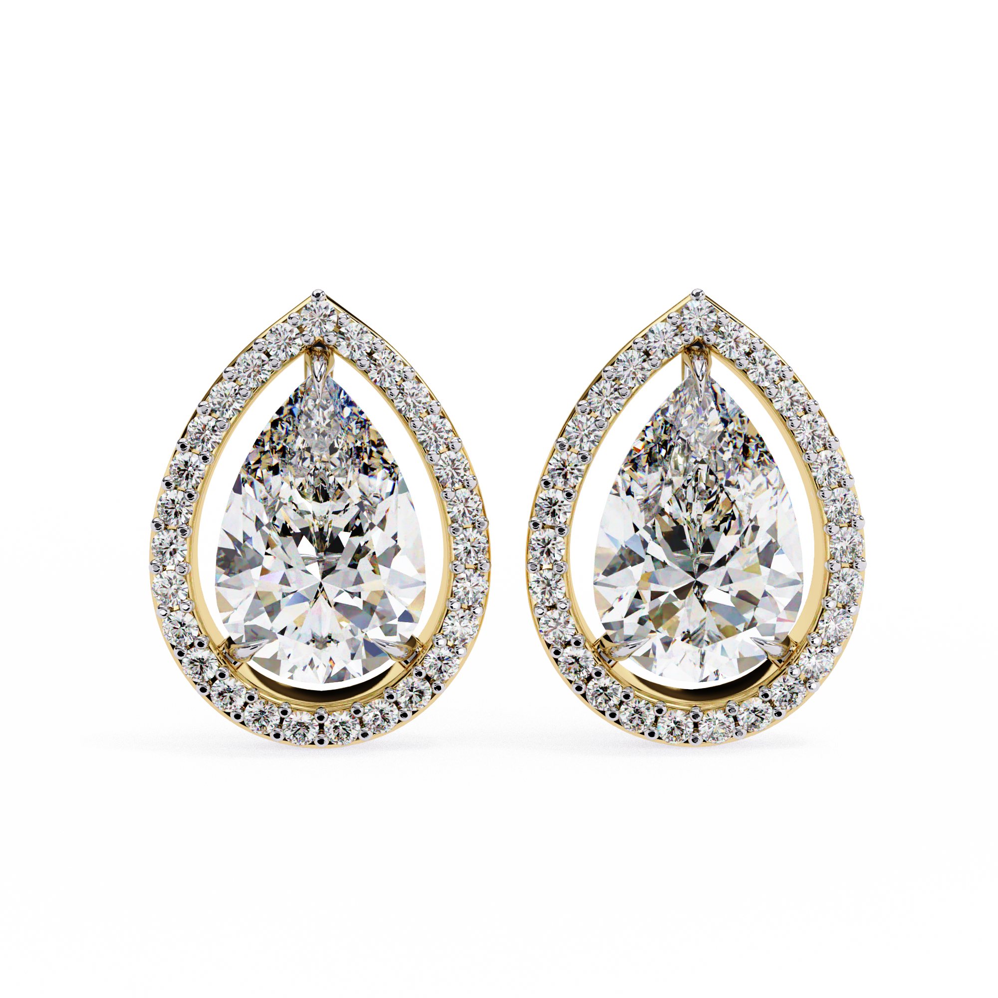 Elara Pear Diamond Earrings