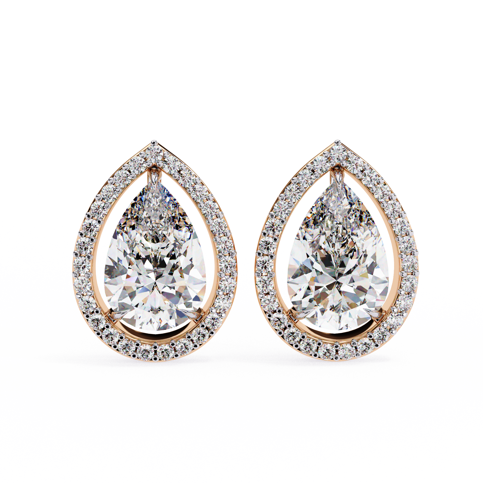 Elara Pear Diamond Earrings