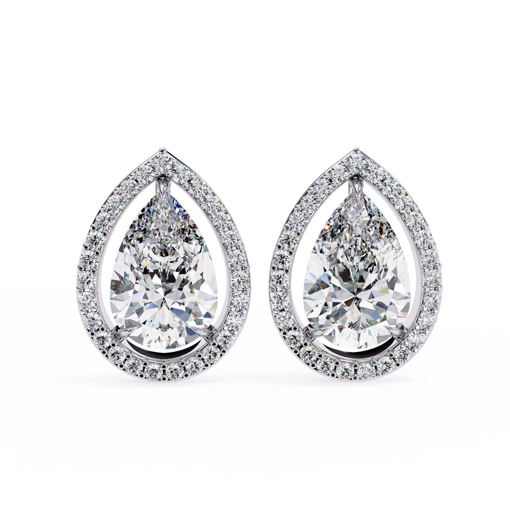 Elara Pear Diamond Earrings