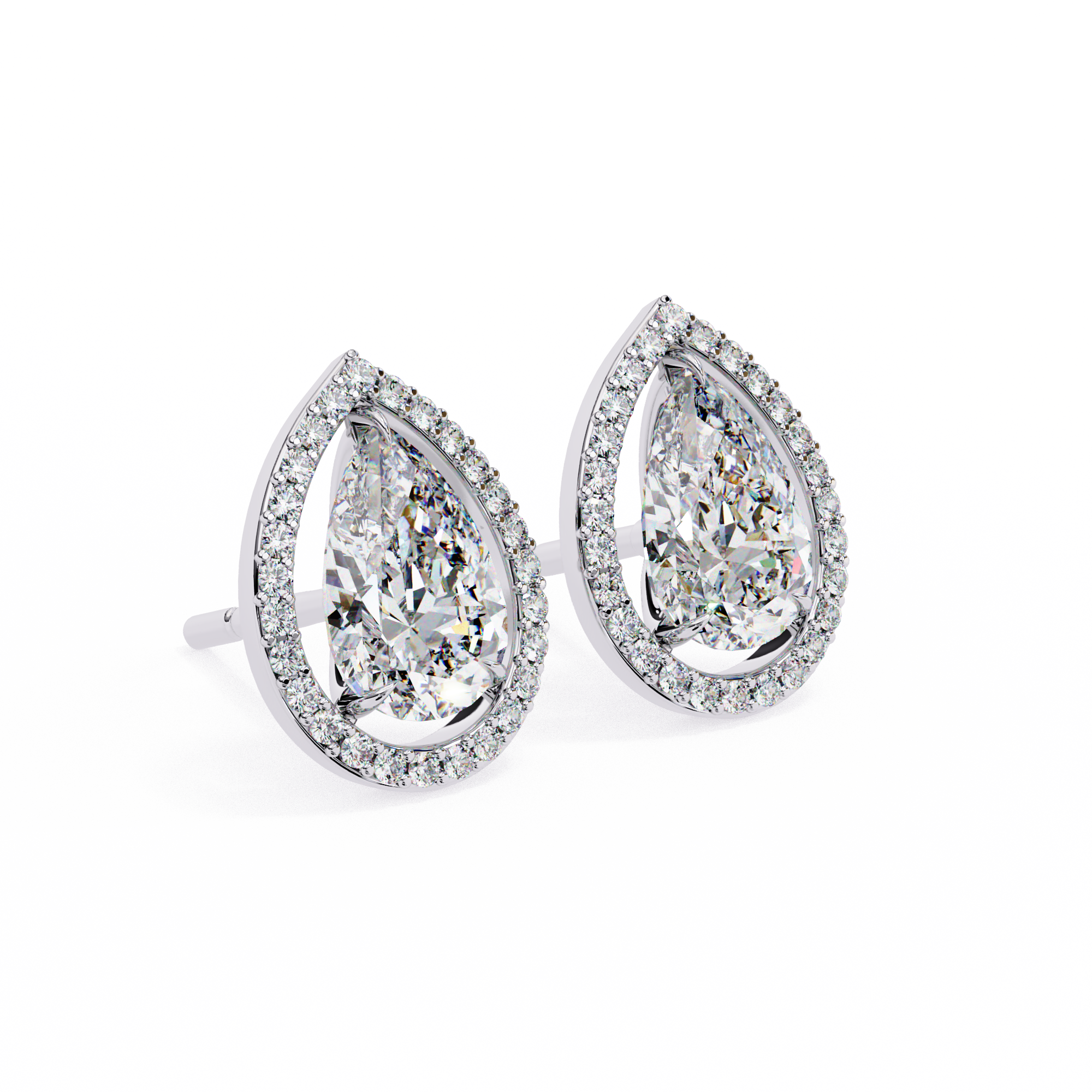 Elara Pear Diamond Earrings