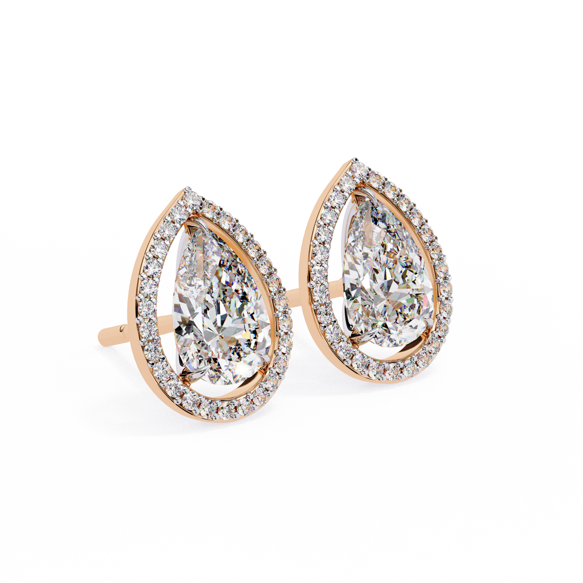 Elara Pear Diamond Earrings