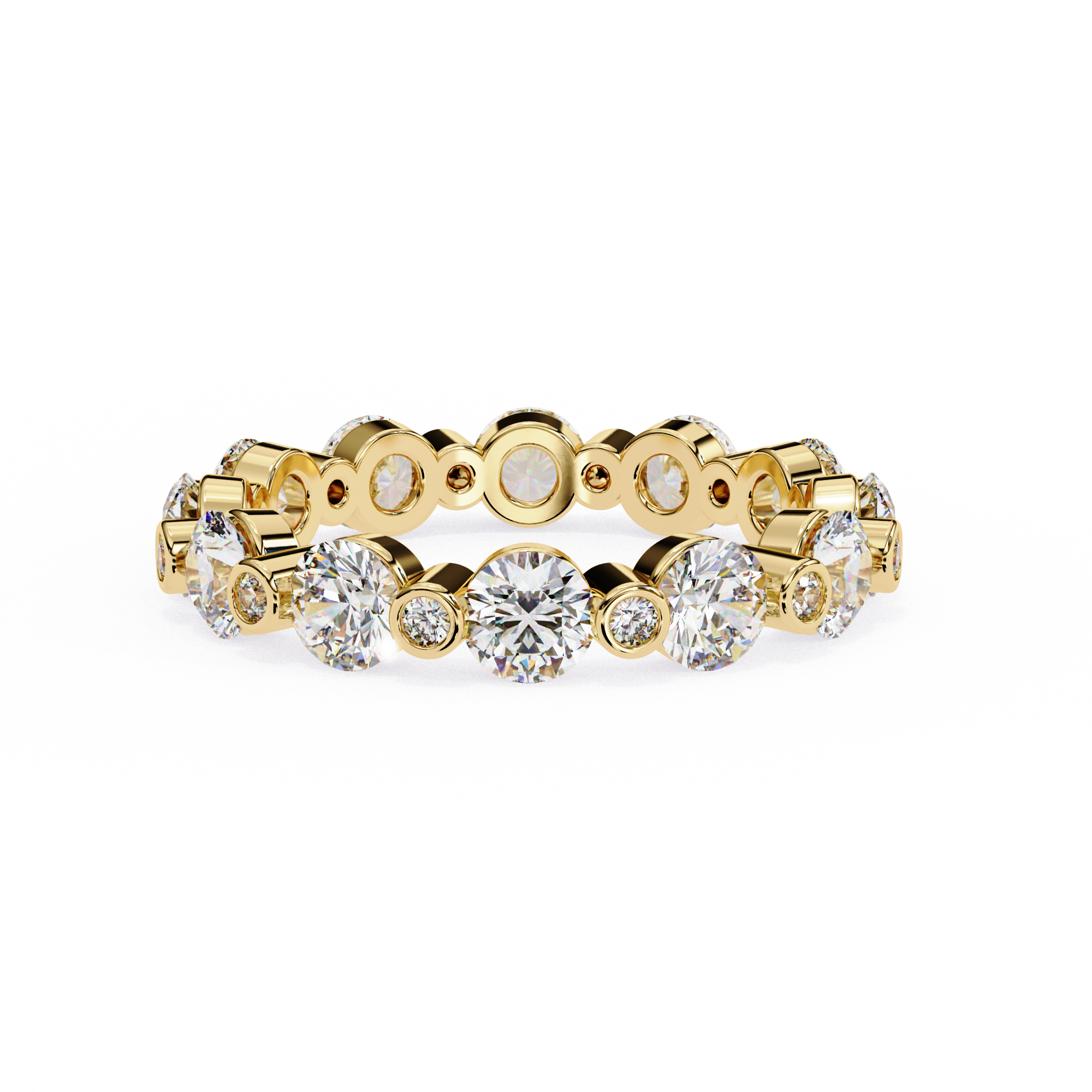 Luxe Round Diamond Eternity Wedding Ring