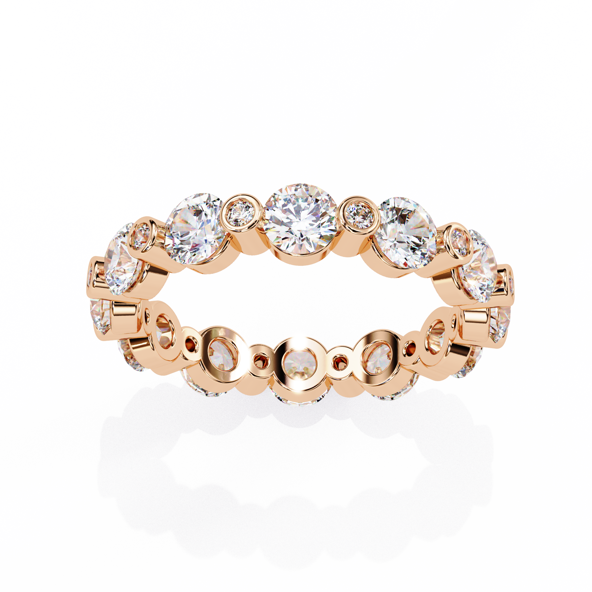 Luxe Round Diamond Eternity Wedding Ring