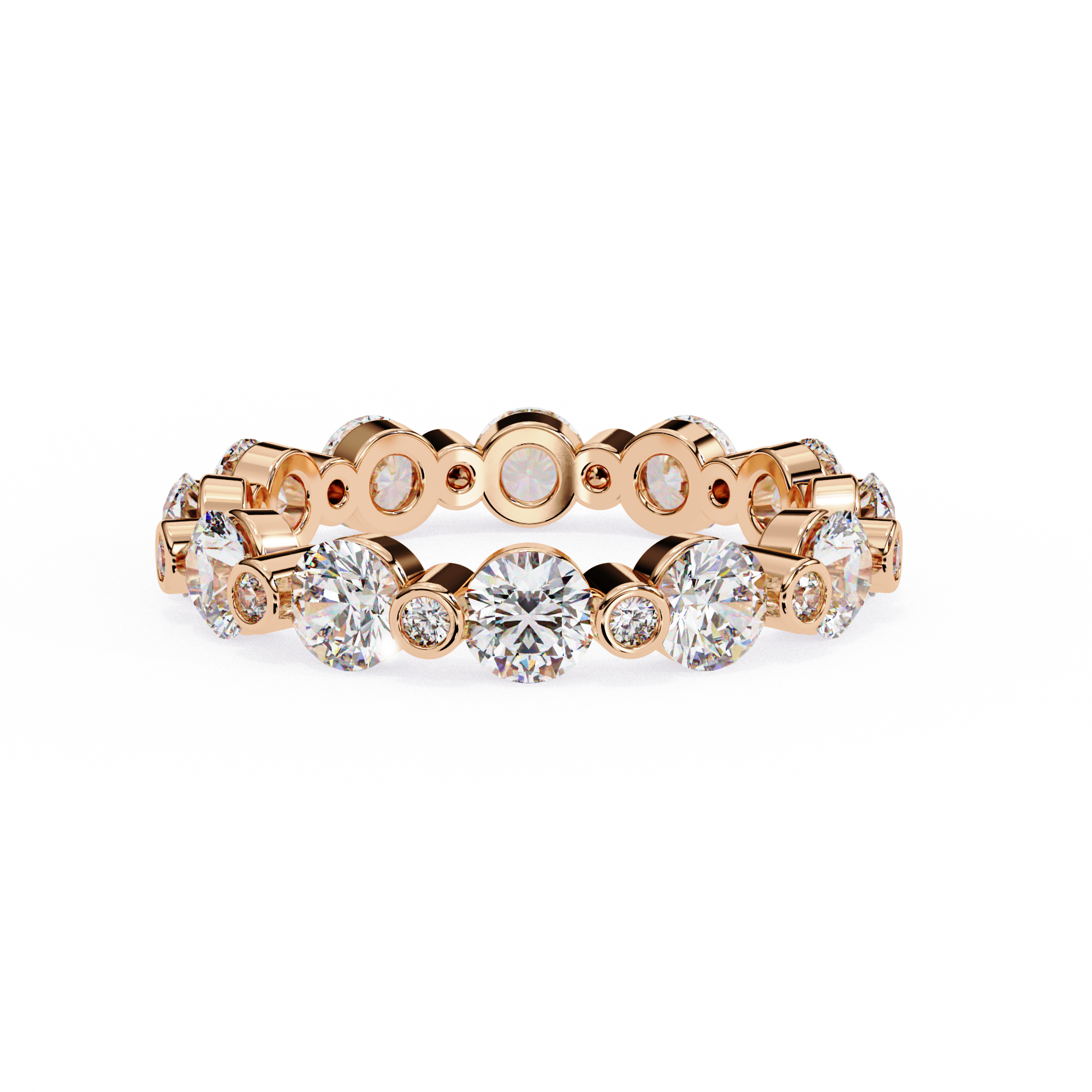 Luxe Round Diamond Eternity Wedding Ring