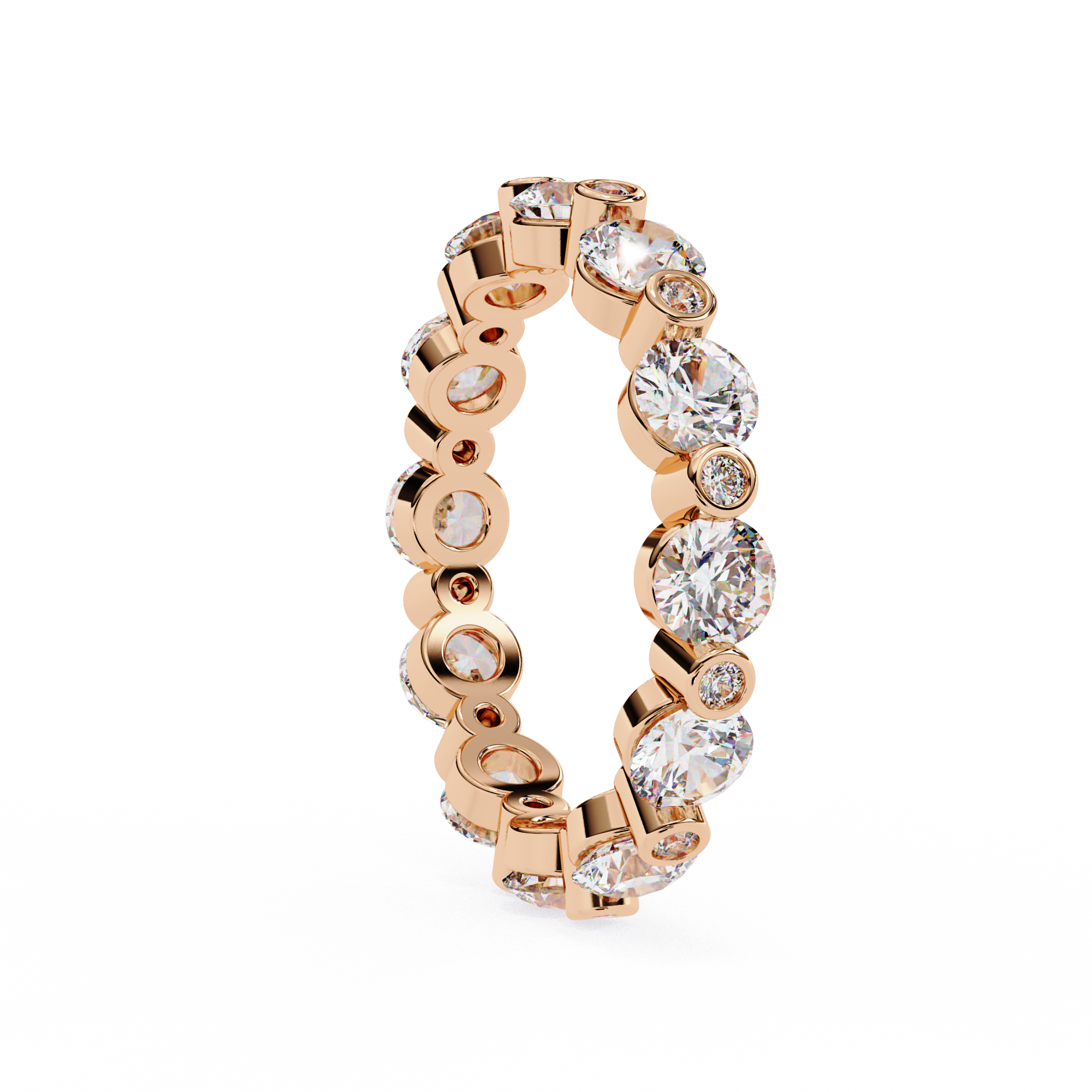 Luxe Round Diamond Eternity Wedding Ring