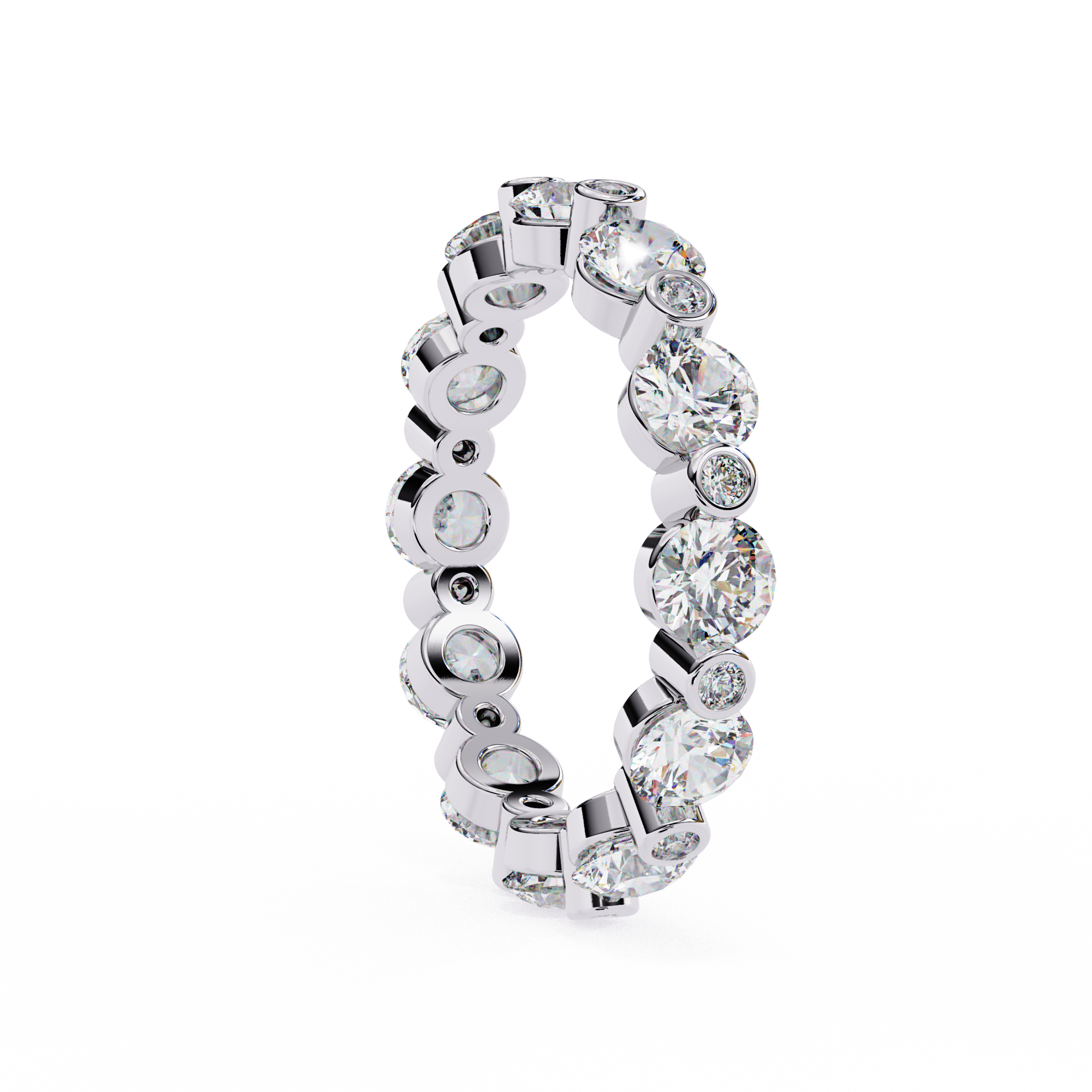 Luxe Round Diamond Eternity Wedding Ring