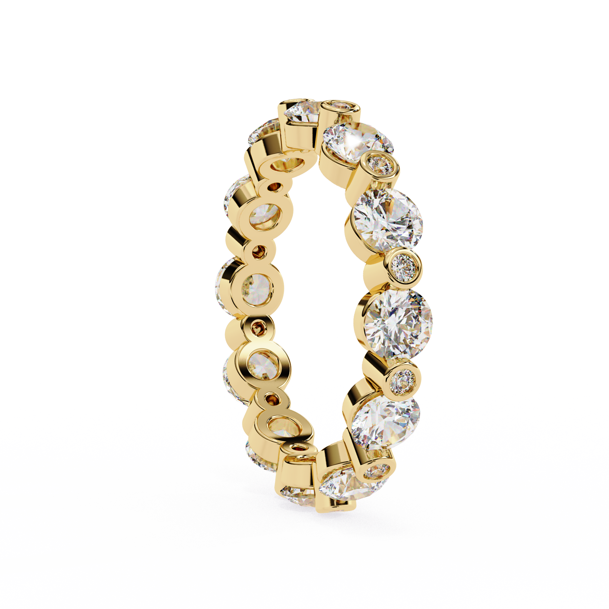 Luxe Round Diamond Eternity Wedding Ring