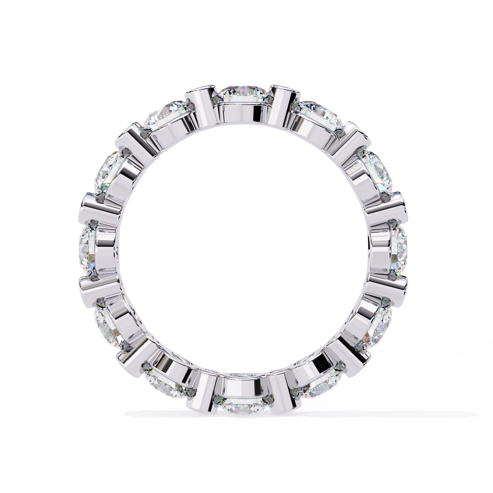 Luxe Round Diamond Eternity Wedding Ring