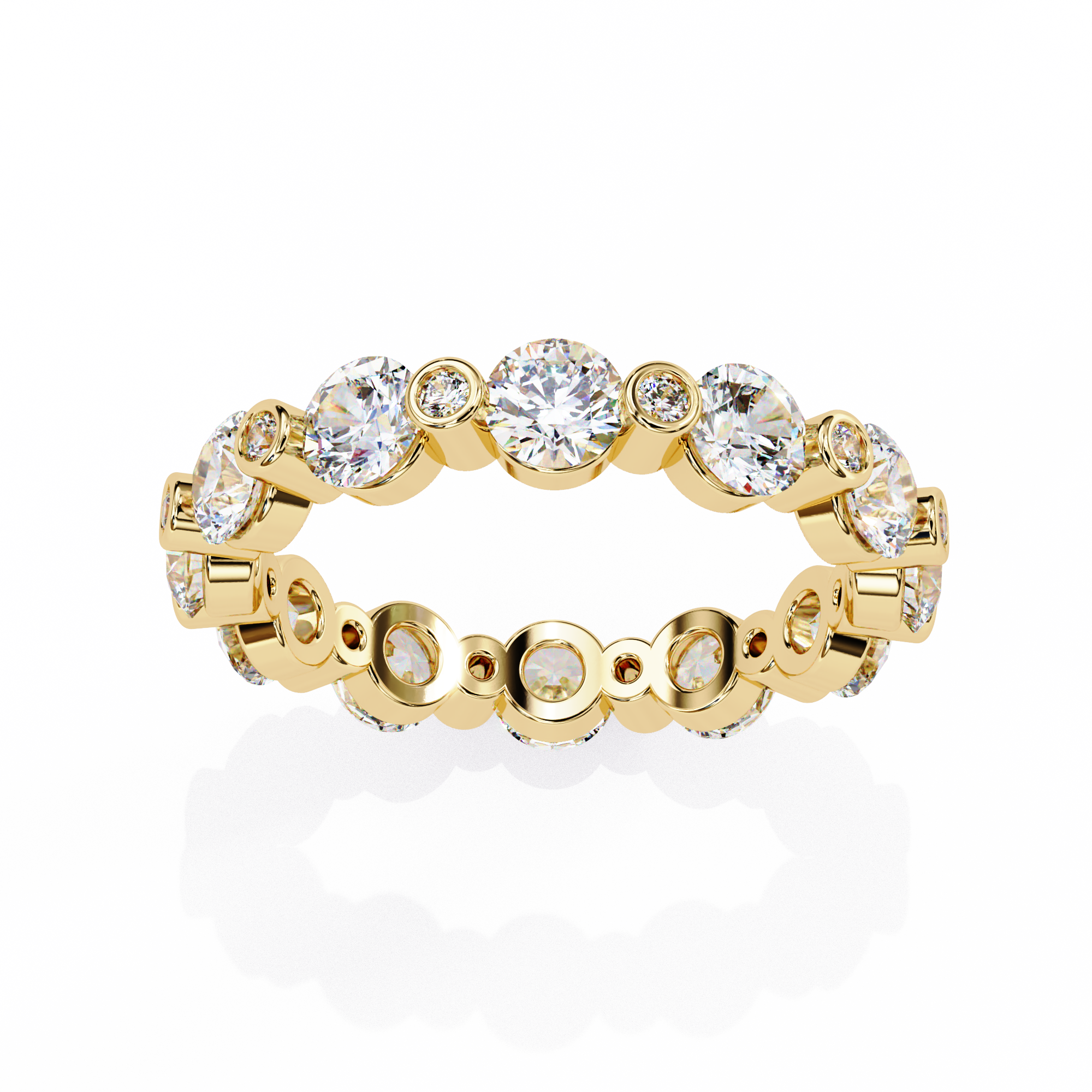 Luxe Round Diamond Eternity Wedding Ring