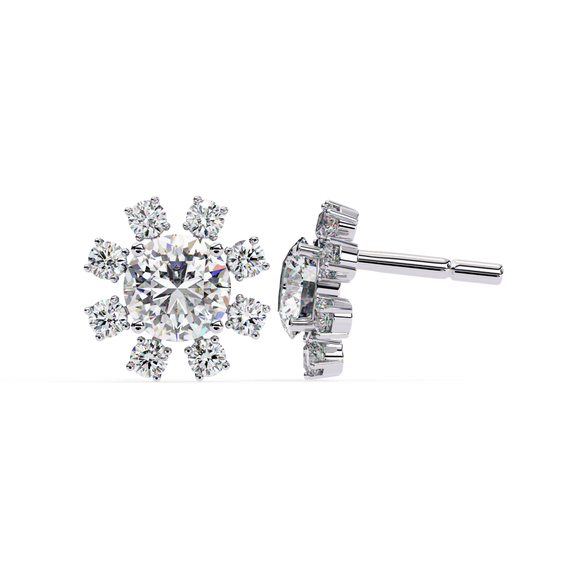 Emilia Round Diamond Earrings