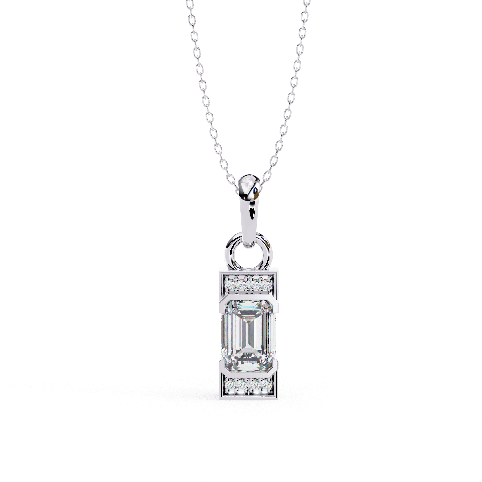 Aurora Emerald Diamond Pendant
