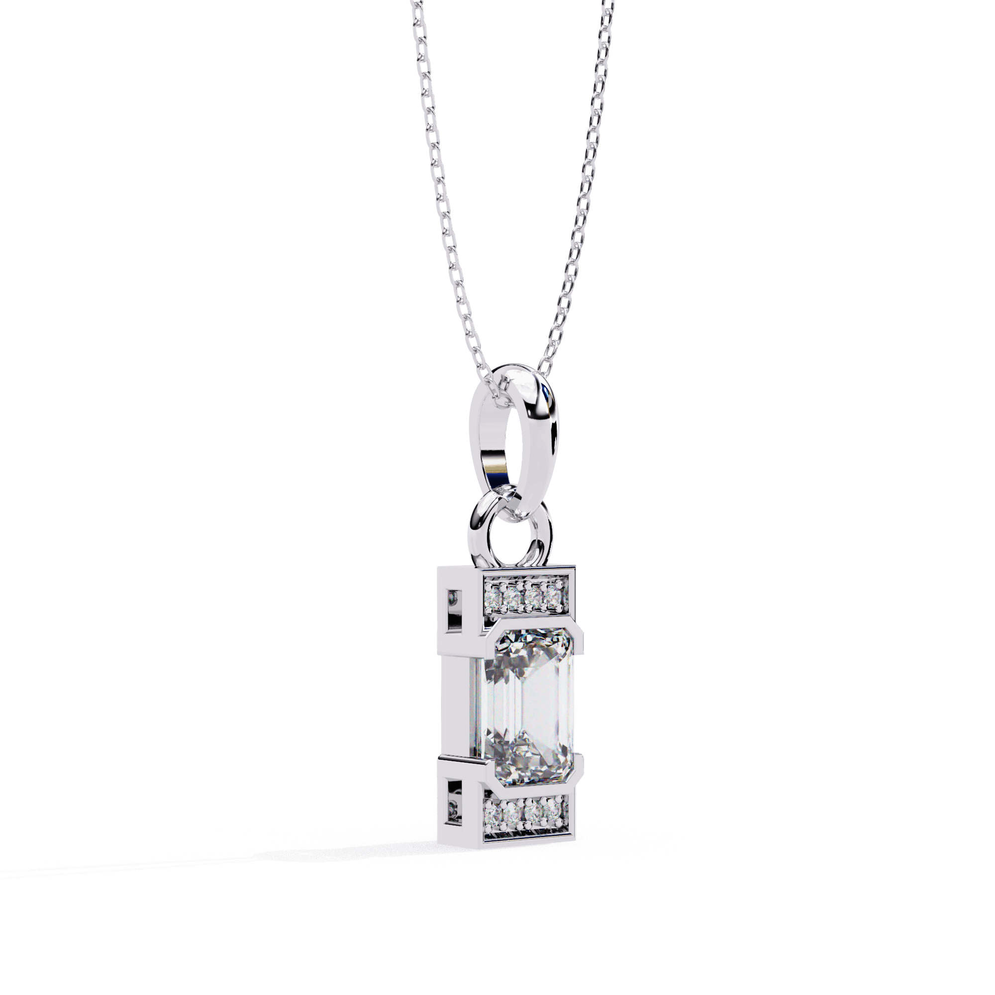 Aurora Emerald Diamond Pendant