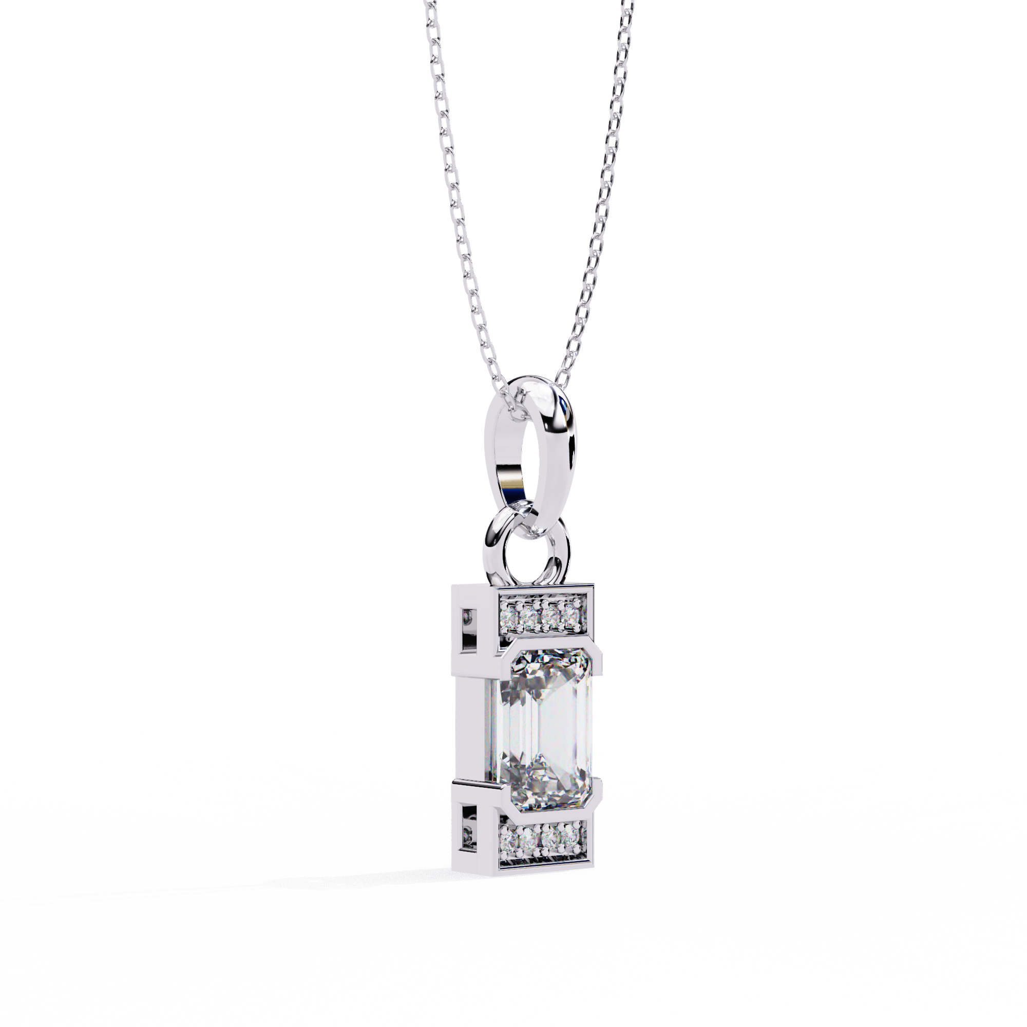 Aurora Emerald Diamond Pendant