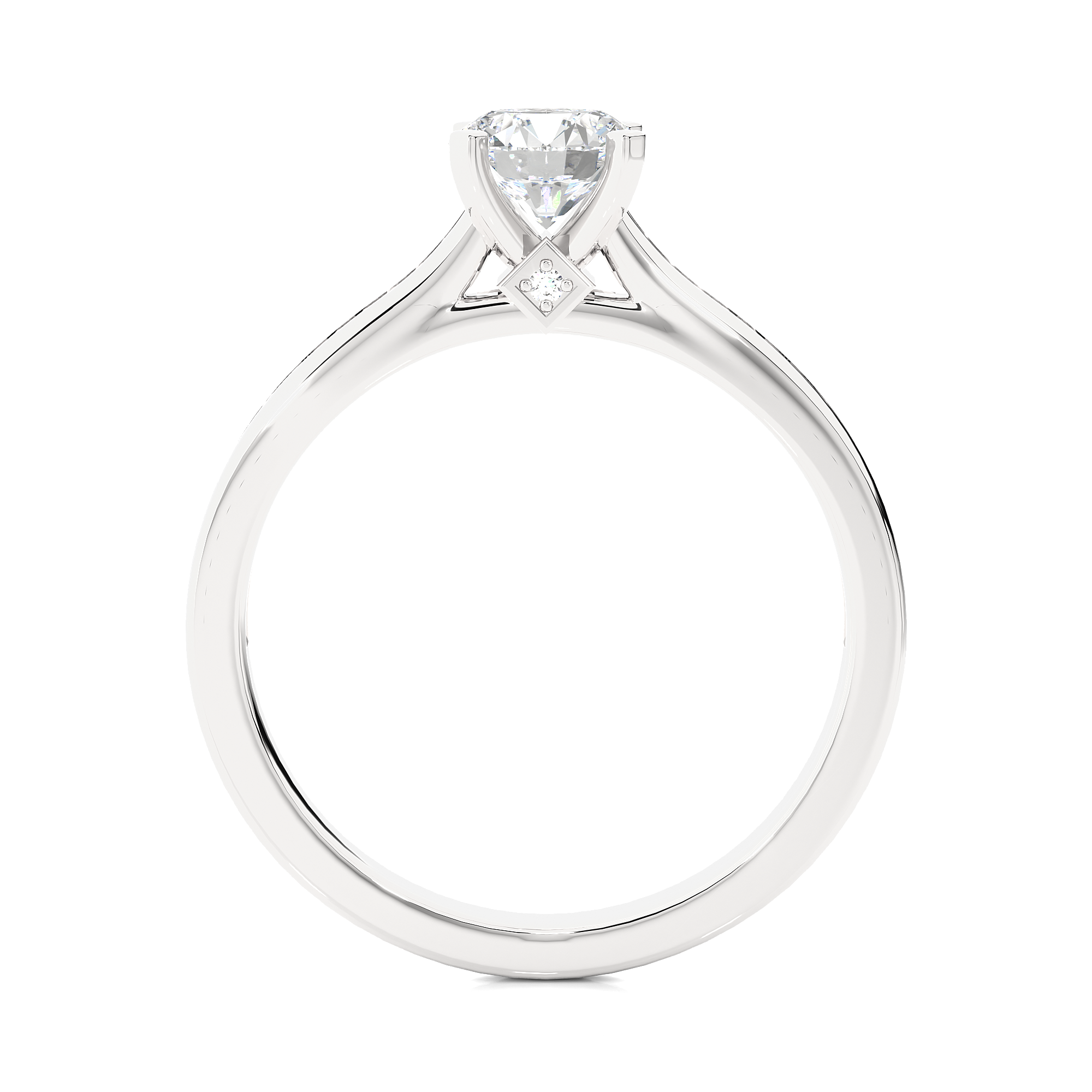 "0.75Ct Round Solitaire Diamond Ring in White Gold - Blu Diamonds"