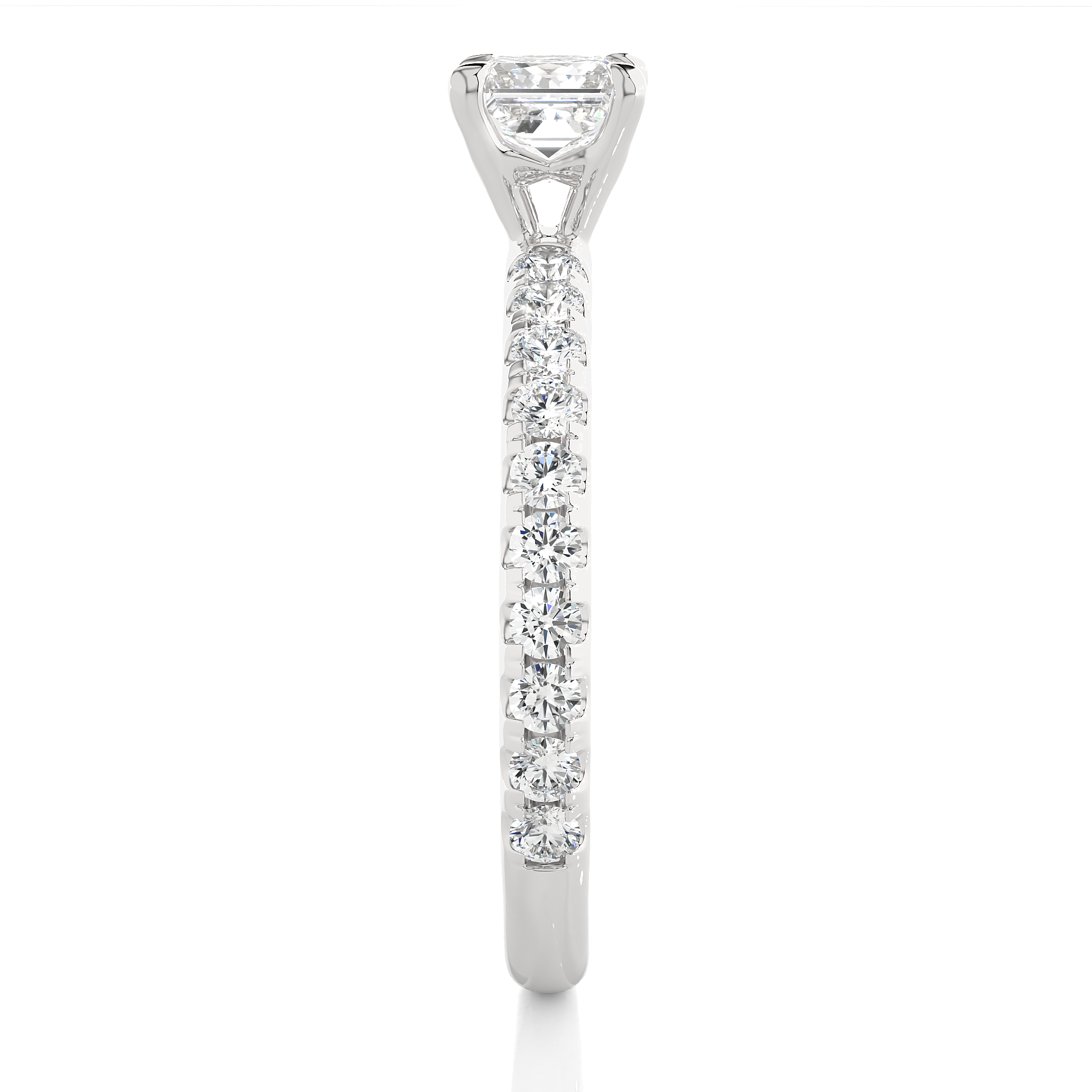 "1.01Ct Solitaire Ring With Round Diamond in 14Kt White Gold - Blu Diamonds"