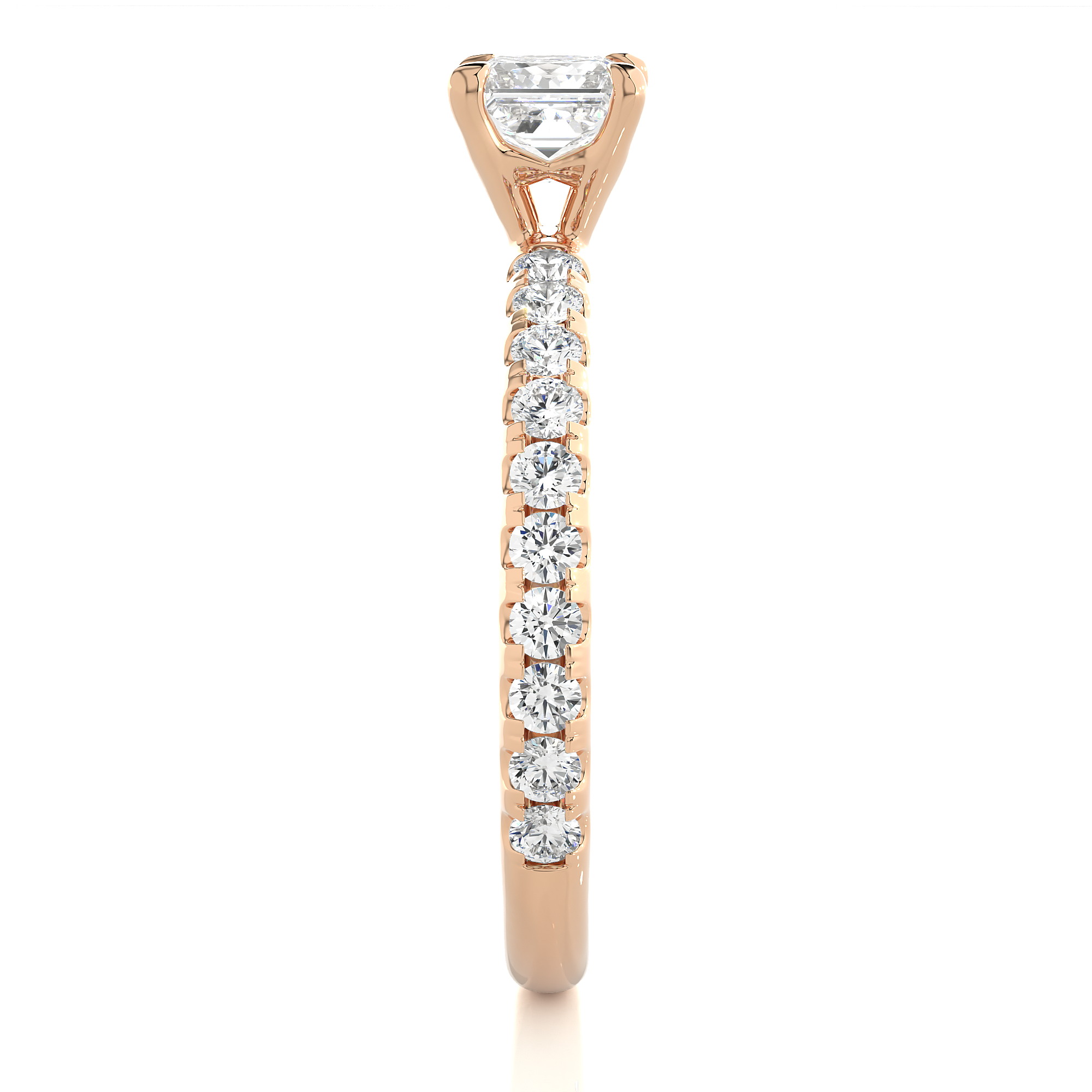 "Rose Gold 1.01Ct Solitaire Ring With Round Cut Diamond - Blu Diamonds"