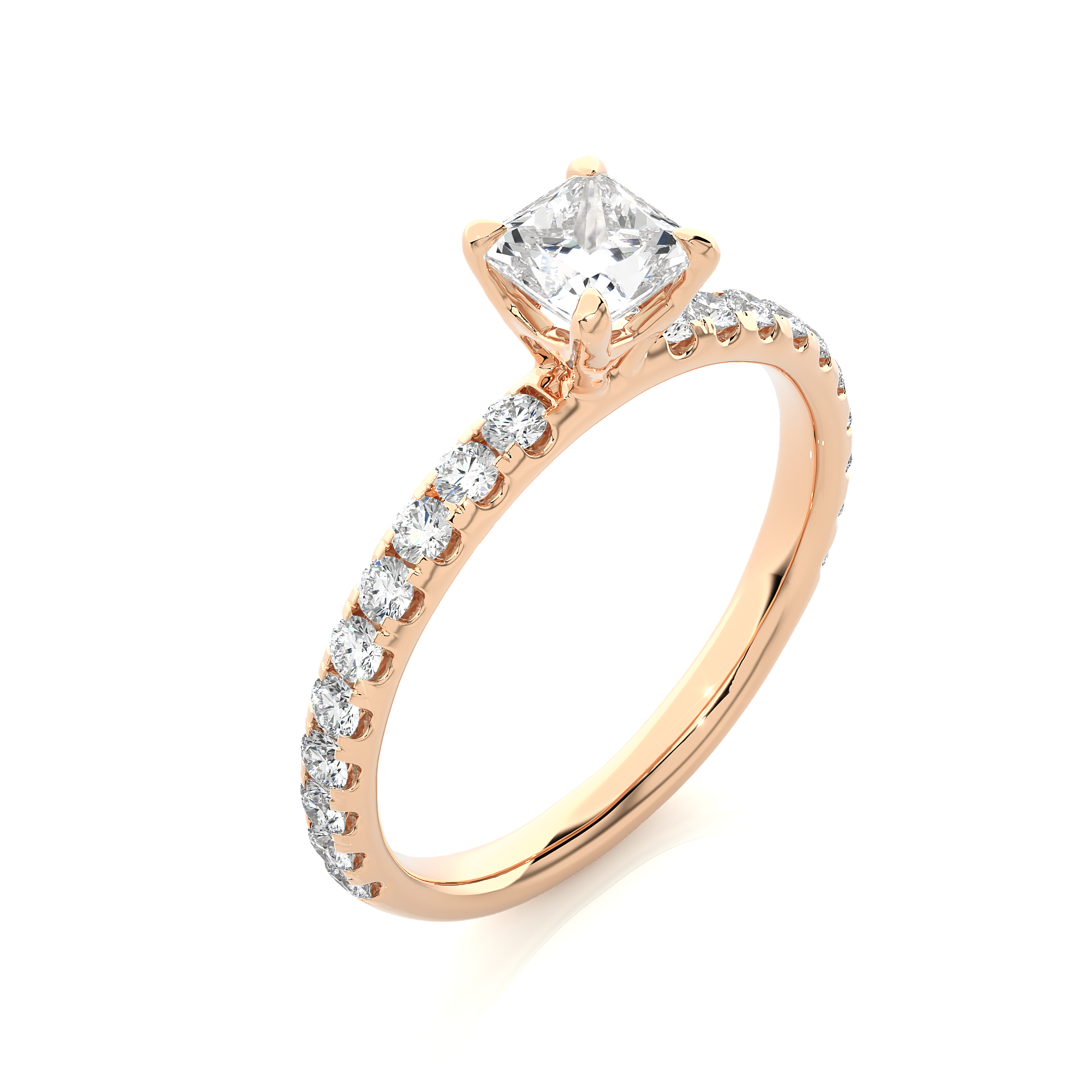 "Rose Gold 1.01Ct Solitaire Ring With Round Diamond - Blu Diamonds"