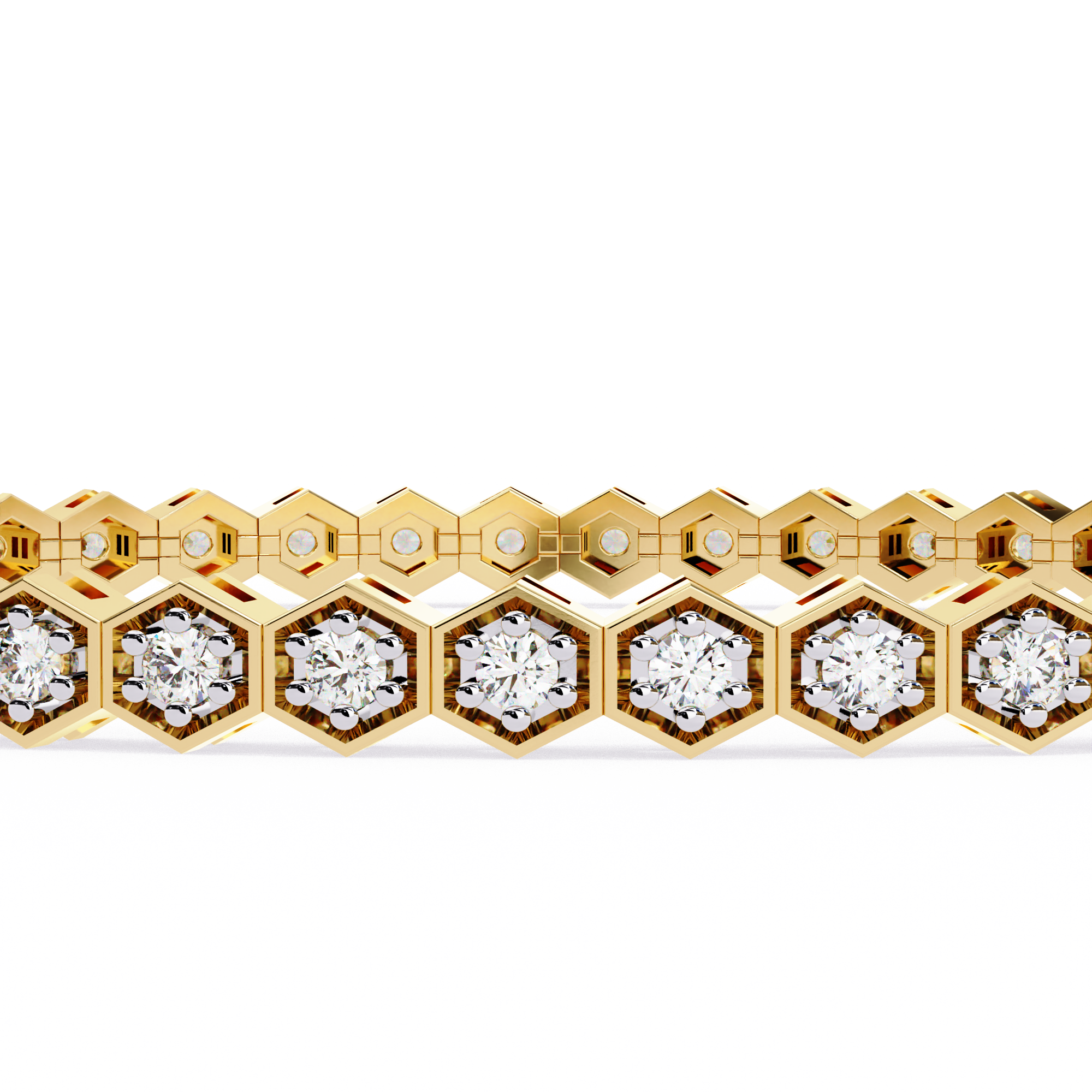 Majestic Glow Round Diamond Tennis Bracelet