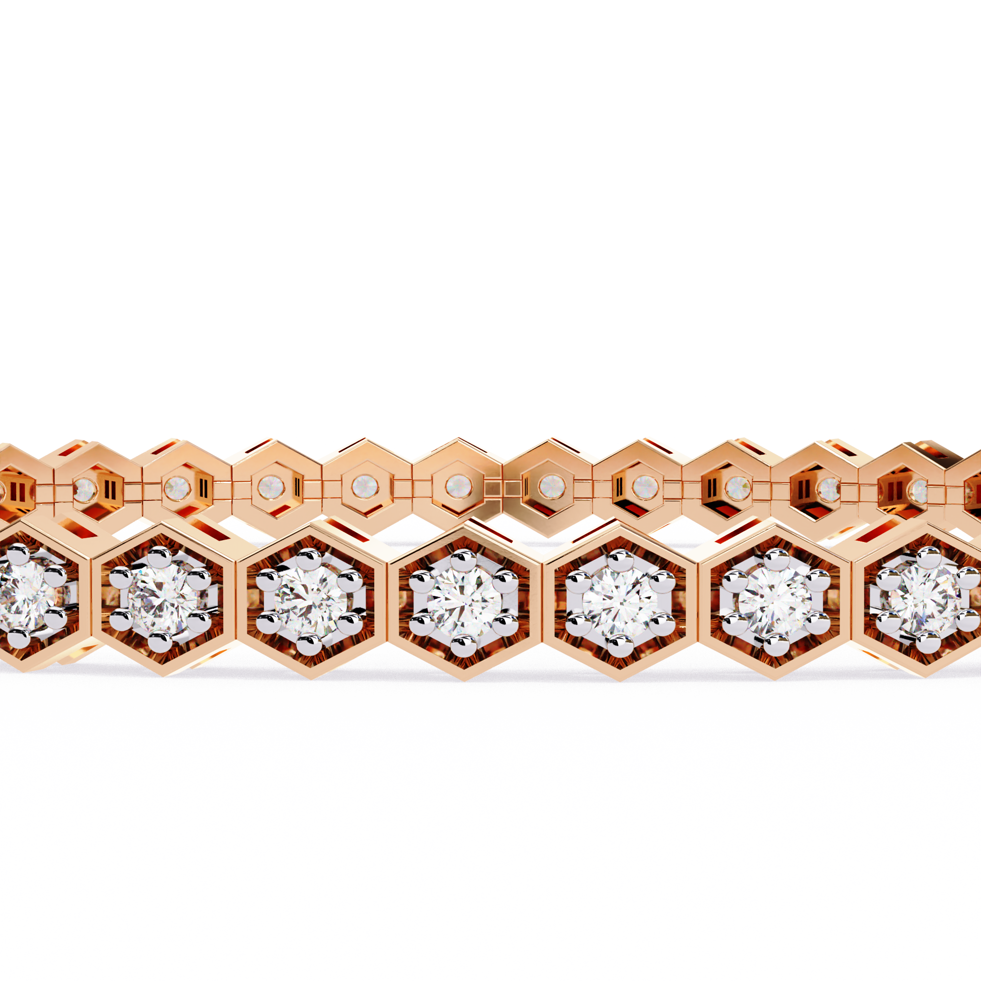 Majestic Glow Round Diamond Tennis Bracelet