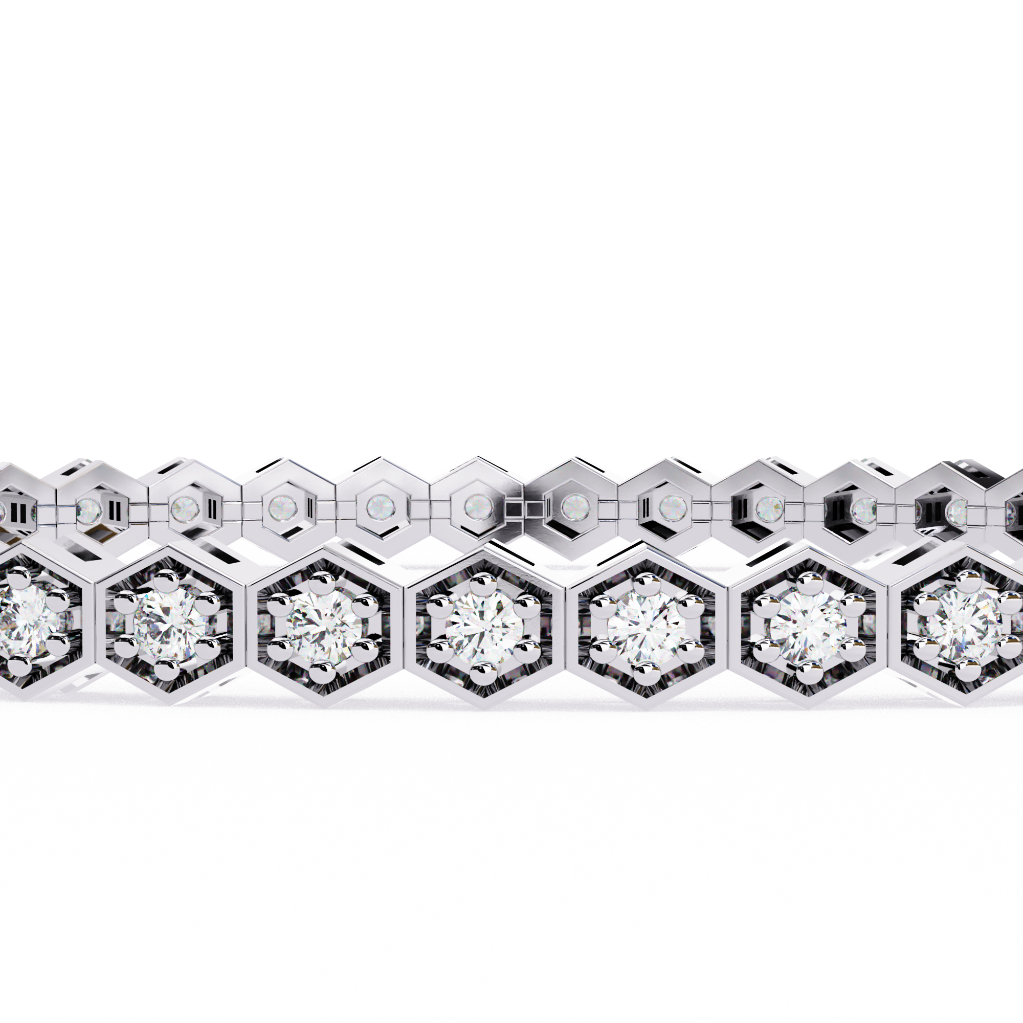 Majestic Glow Round Diamond Tennis Bracelet