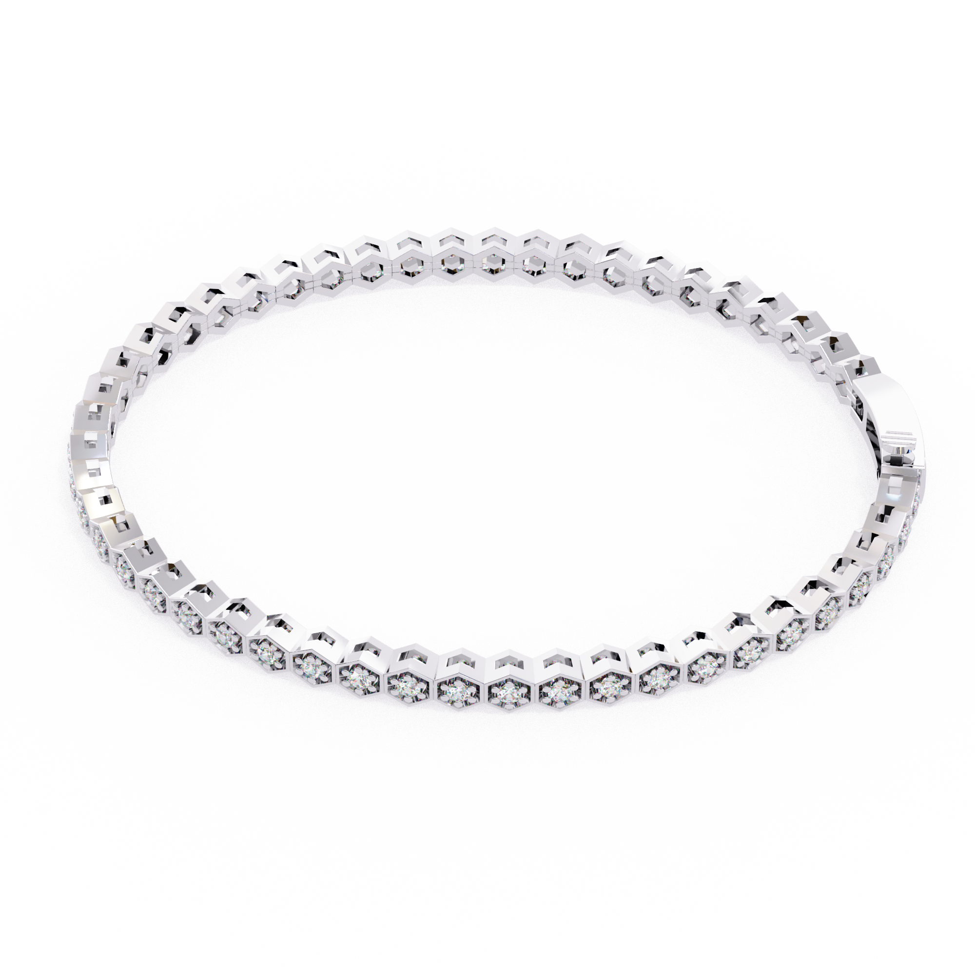 Majestic Glow Round Diamond Tennis Bracelet