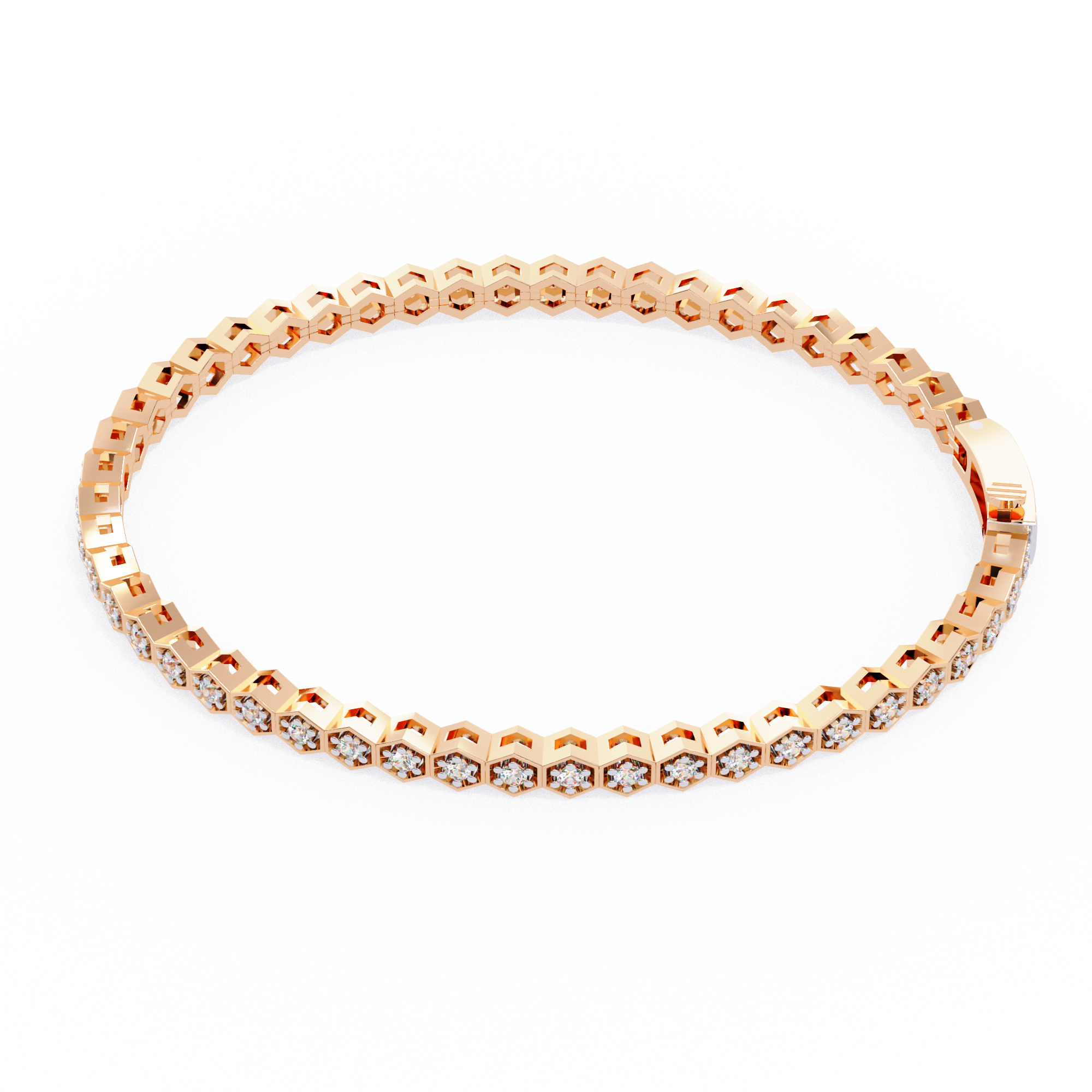 Majestic Glow Round Diamond Tennis Bracelet