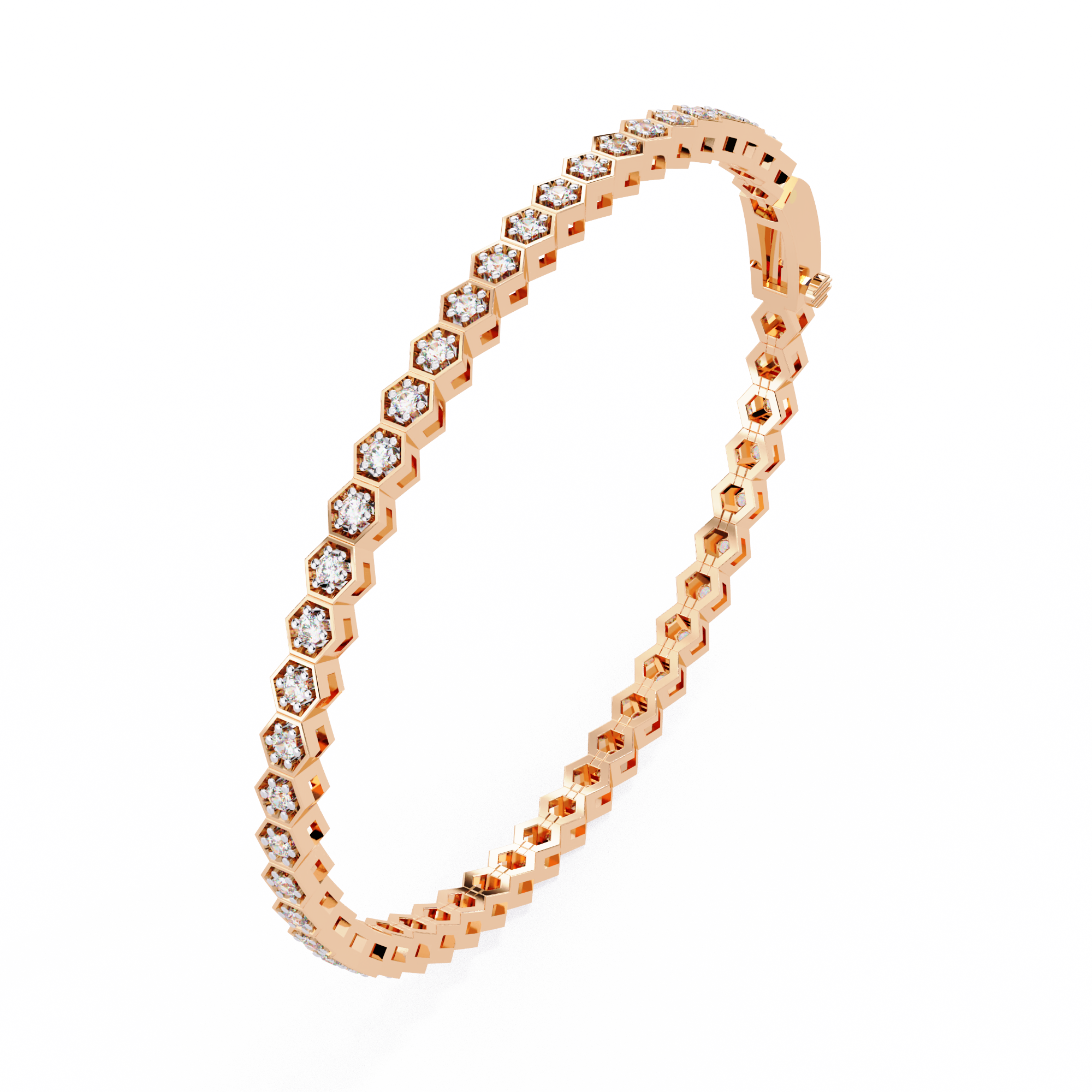 Majestic Glow Round Diamond Tennis Bracelet