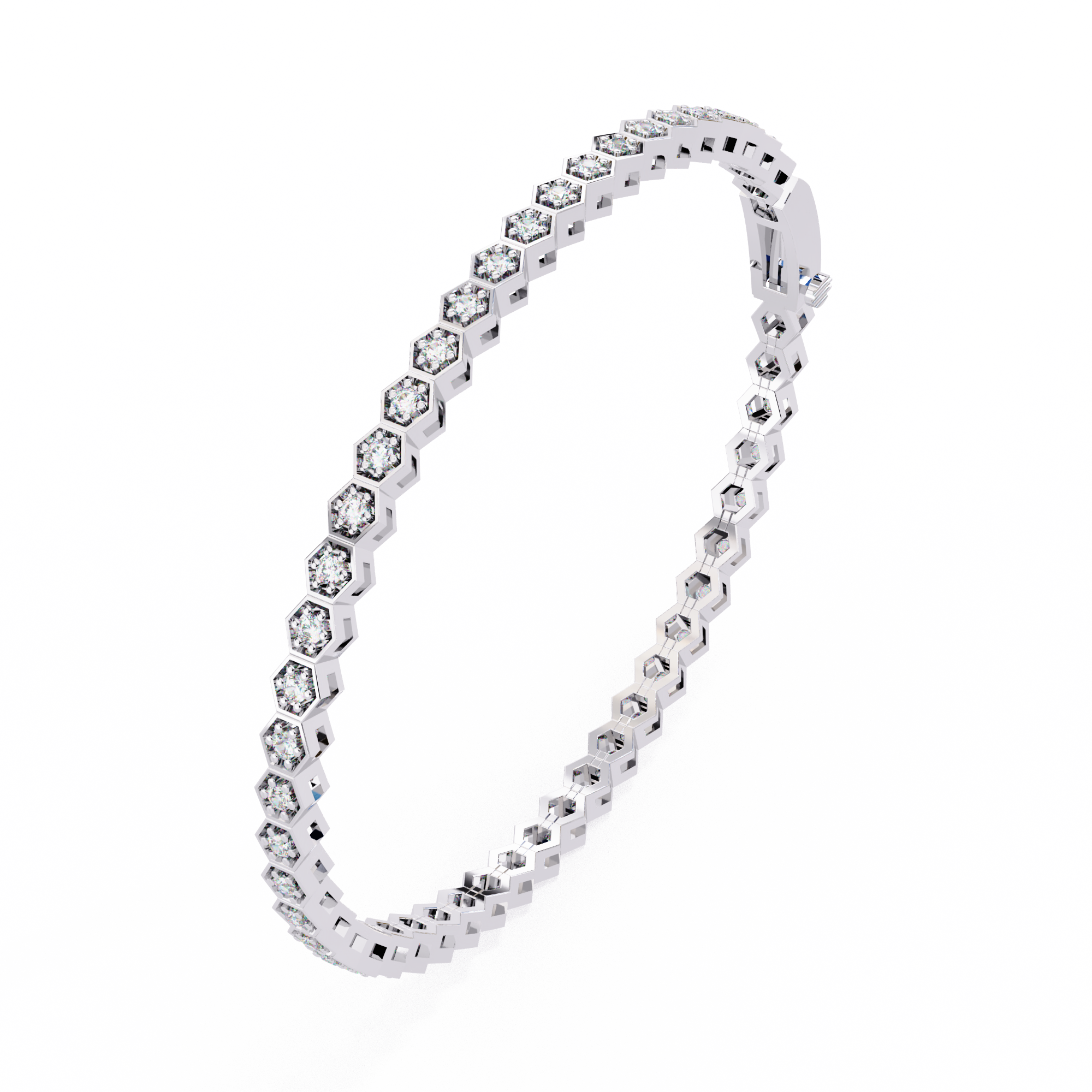 Majestic Glow Round Diamond Tennis Bracelet