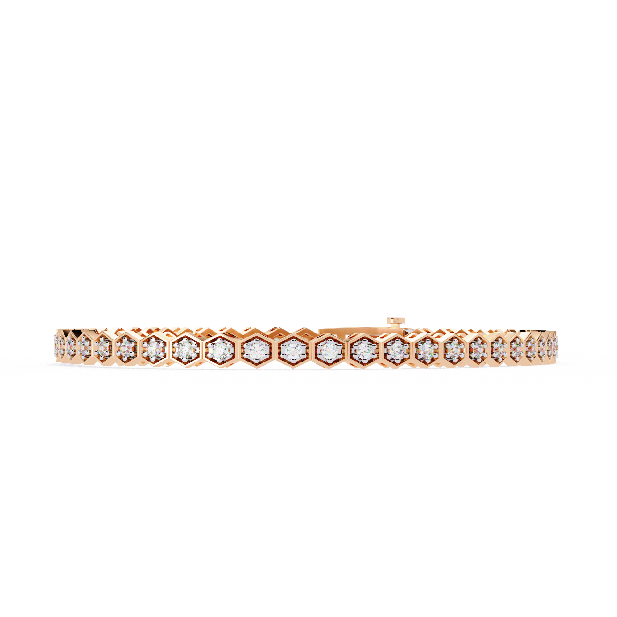 Majestic Glow Round Diamond Tennis Bracelet