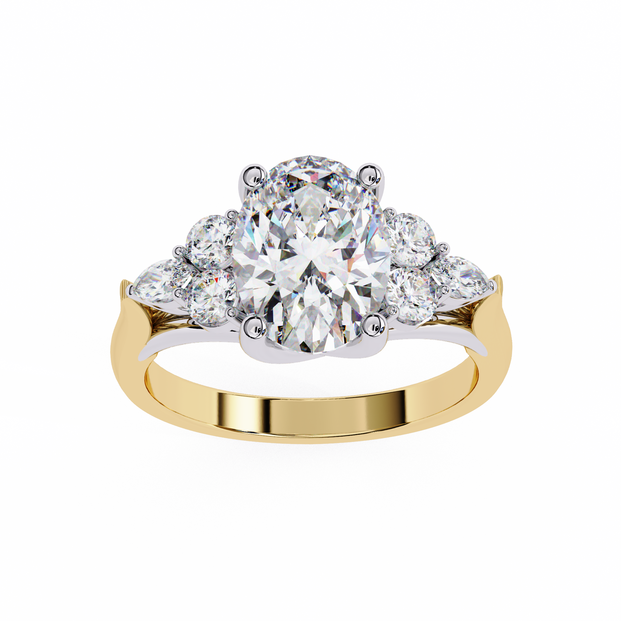 Aurora Oval Diamond Ring