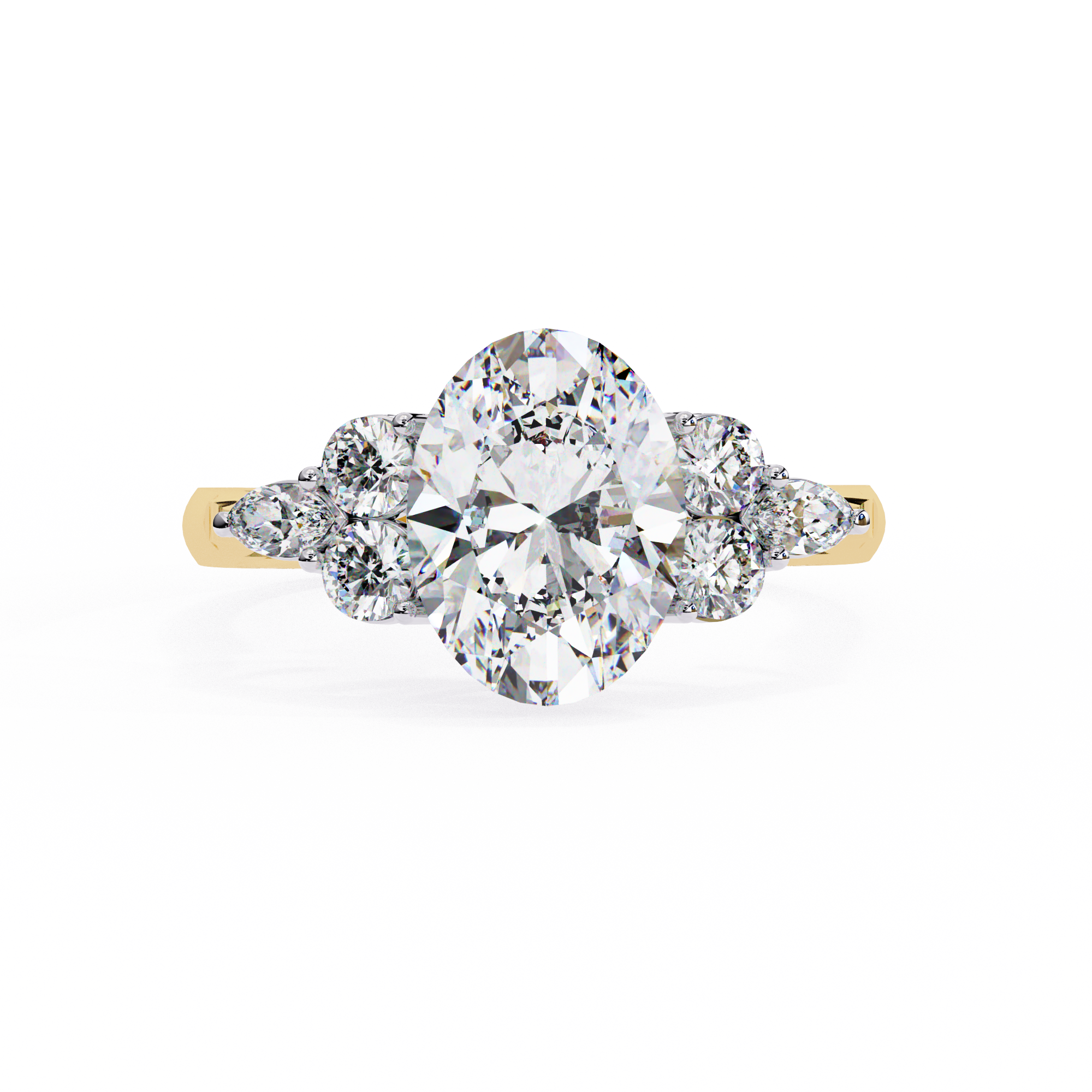 Aurora Oval Diamond Ring