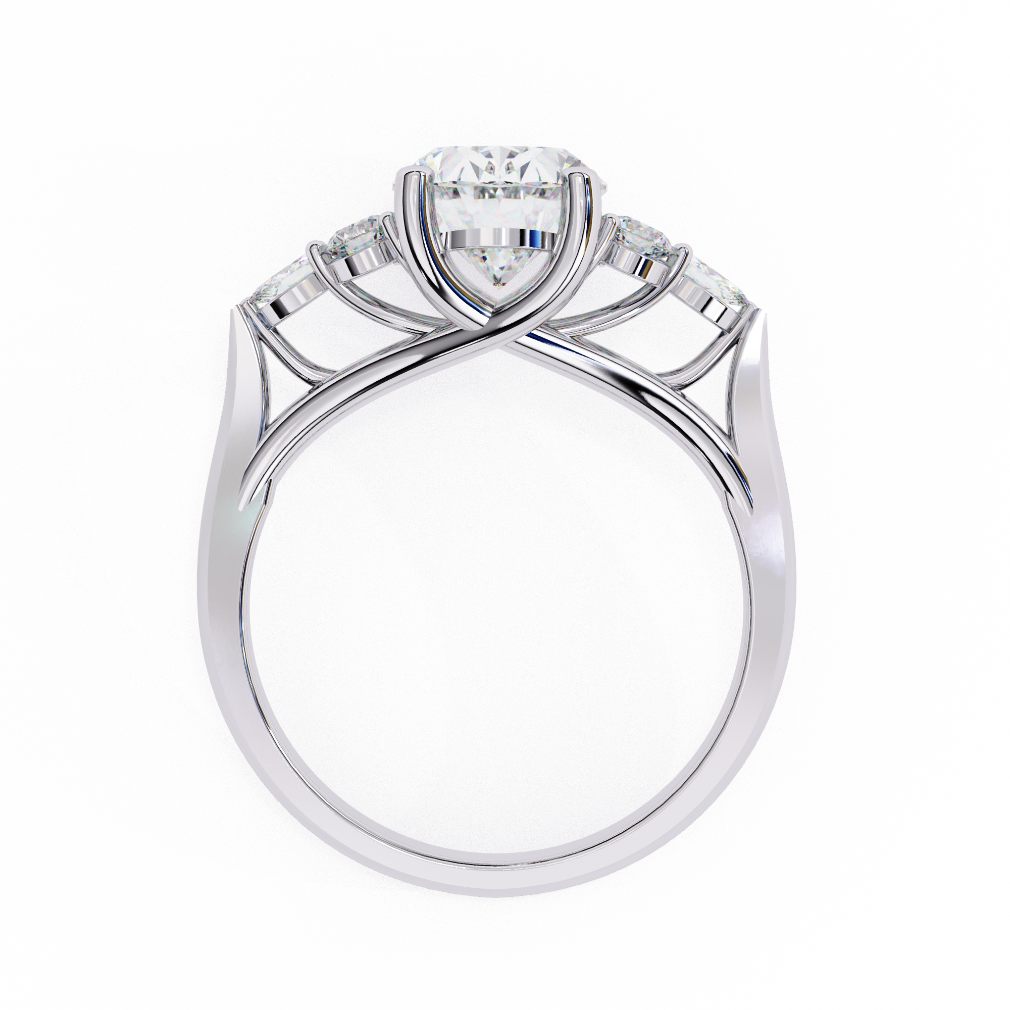 Aurora Oval Diamond Ring