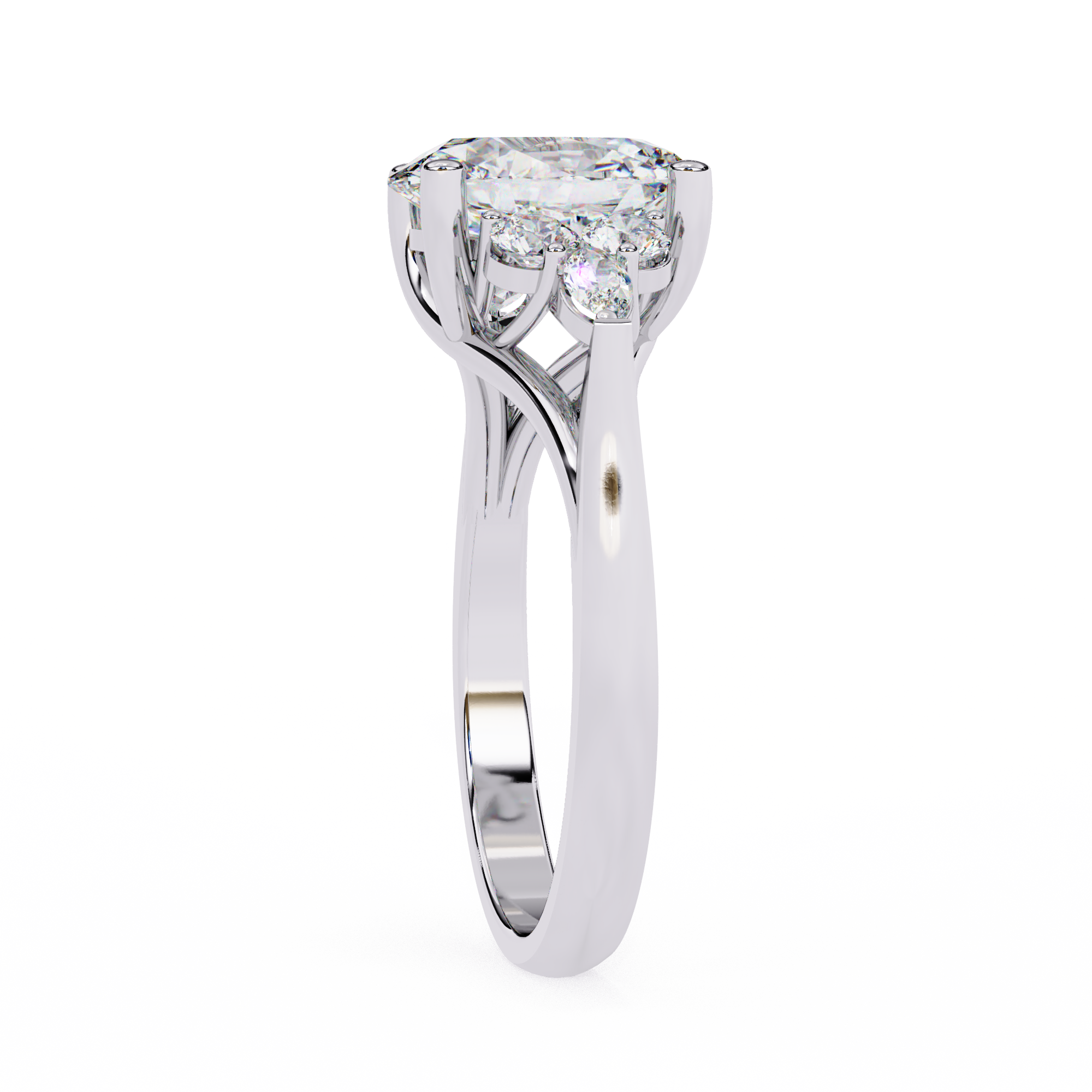Aurora Oval Diamond Ring