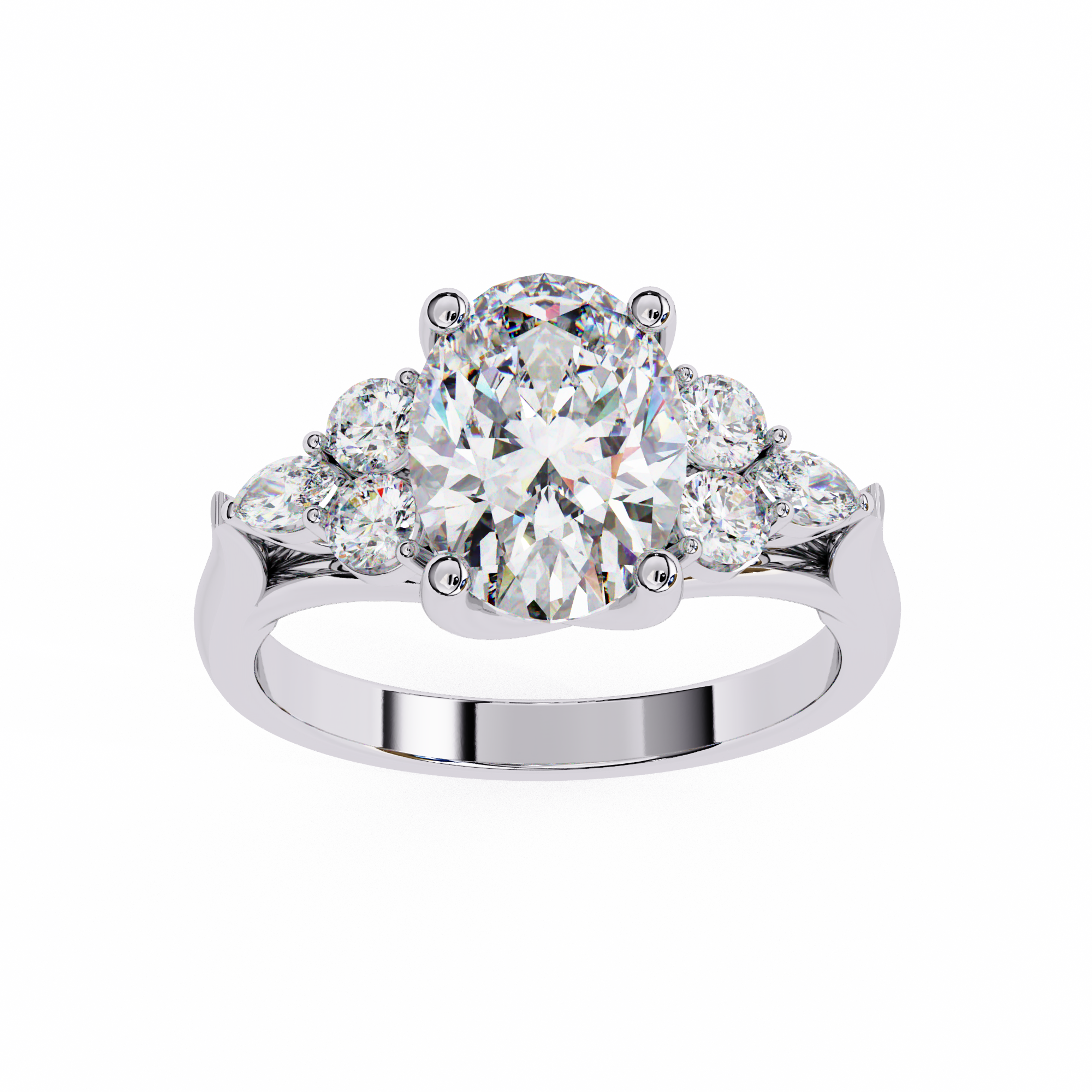 Aurora Oval Diamond Ring
