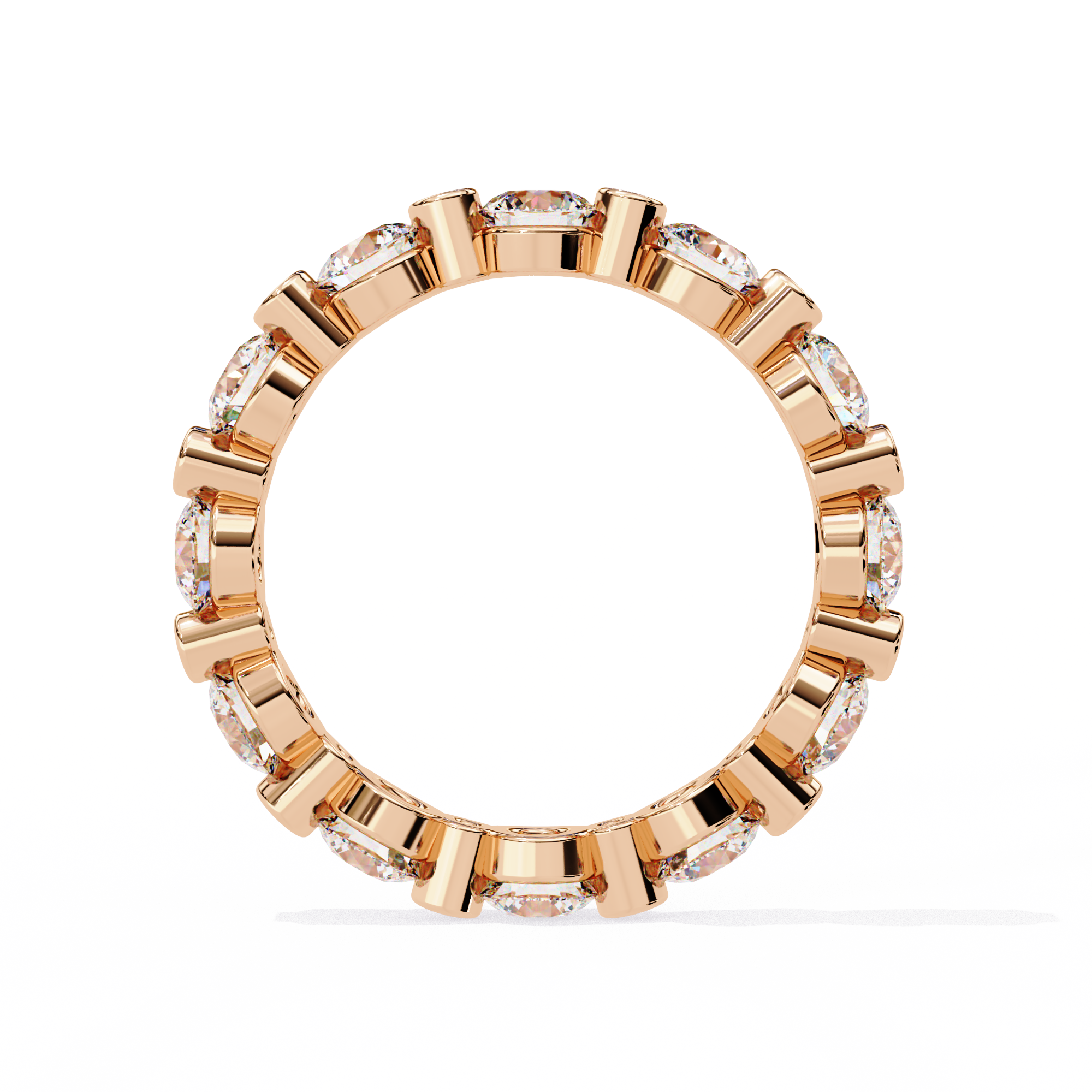 Luxe Round Diamond Eternity Wedding Ring