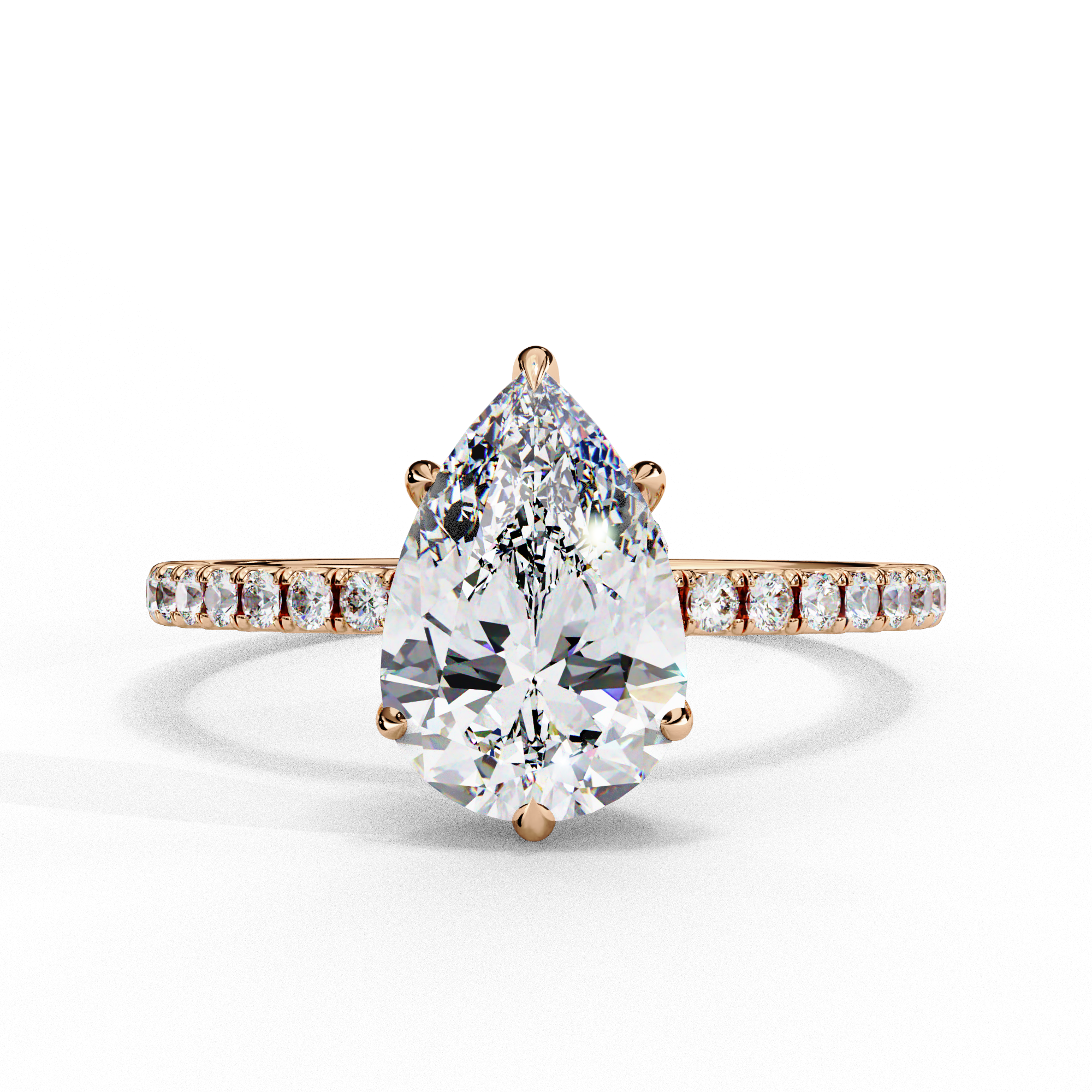 Aurelle Pear Diamond Ring