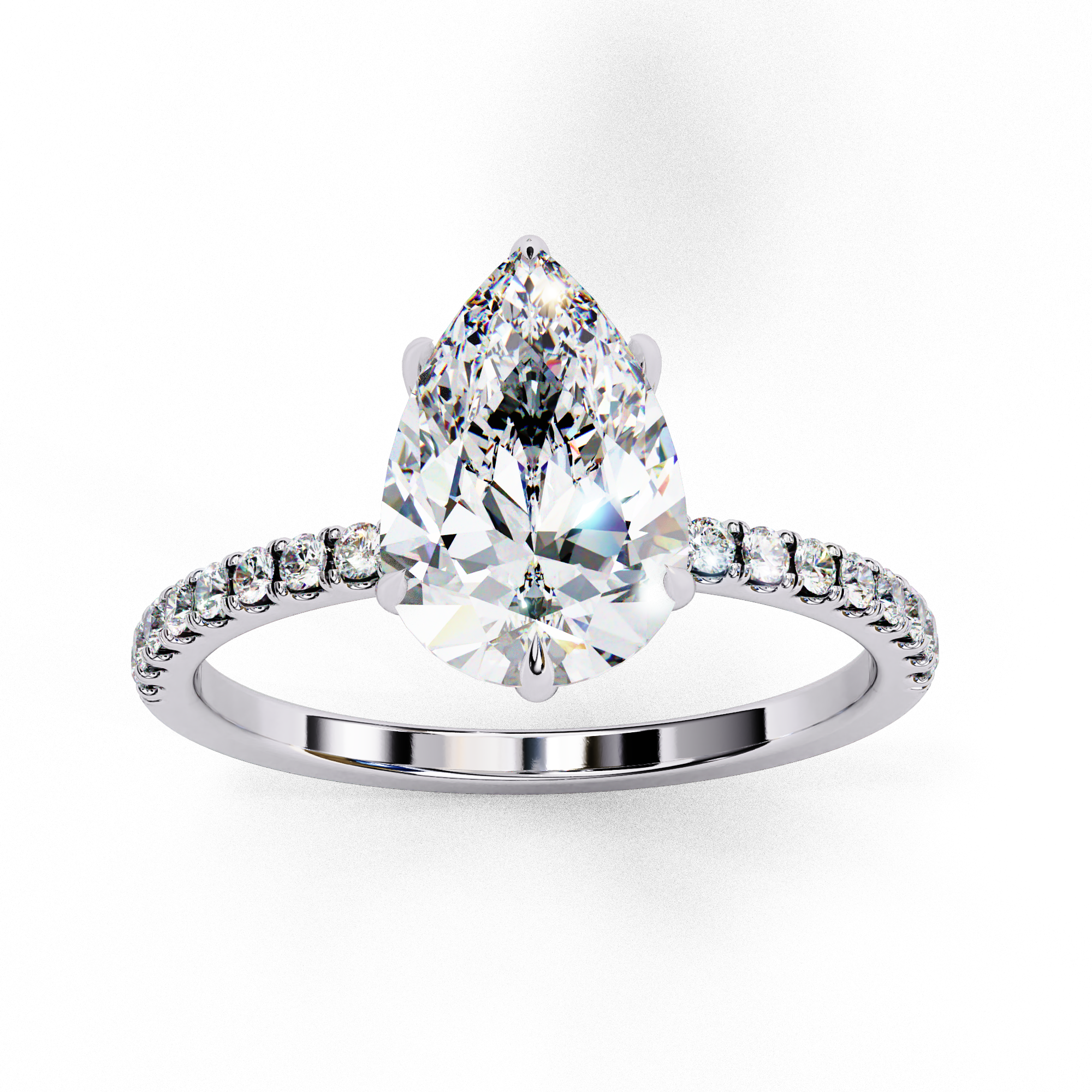 Aurelle Pear Diamond Ring
