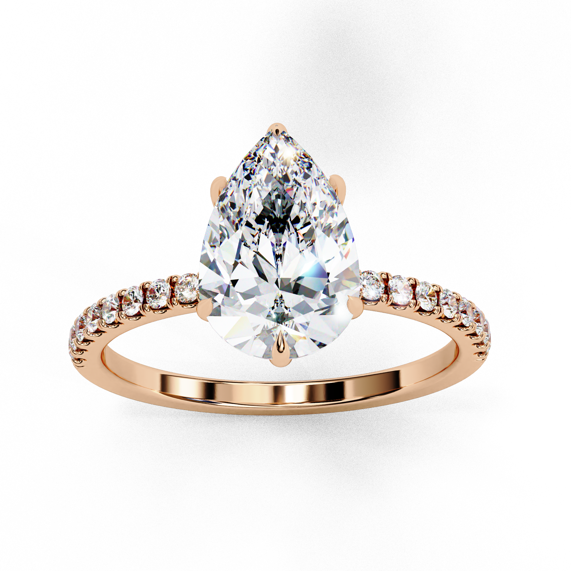 Aurelle Pear Diamond Ring