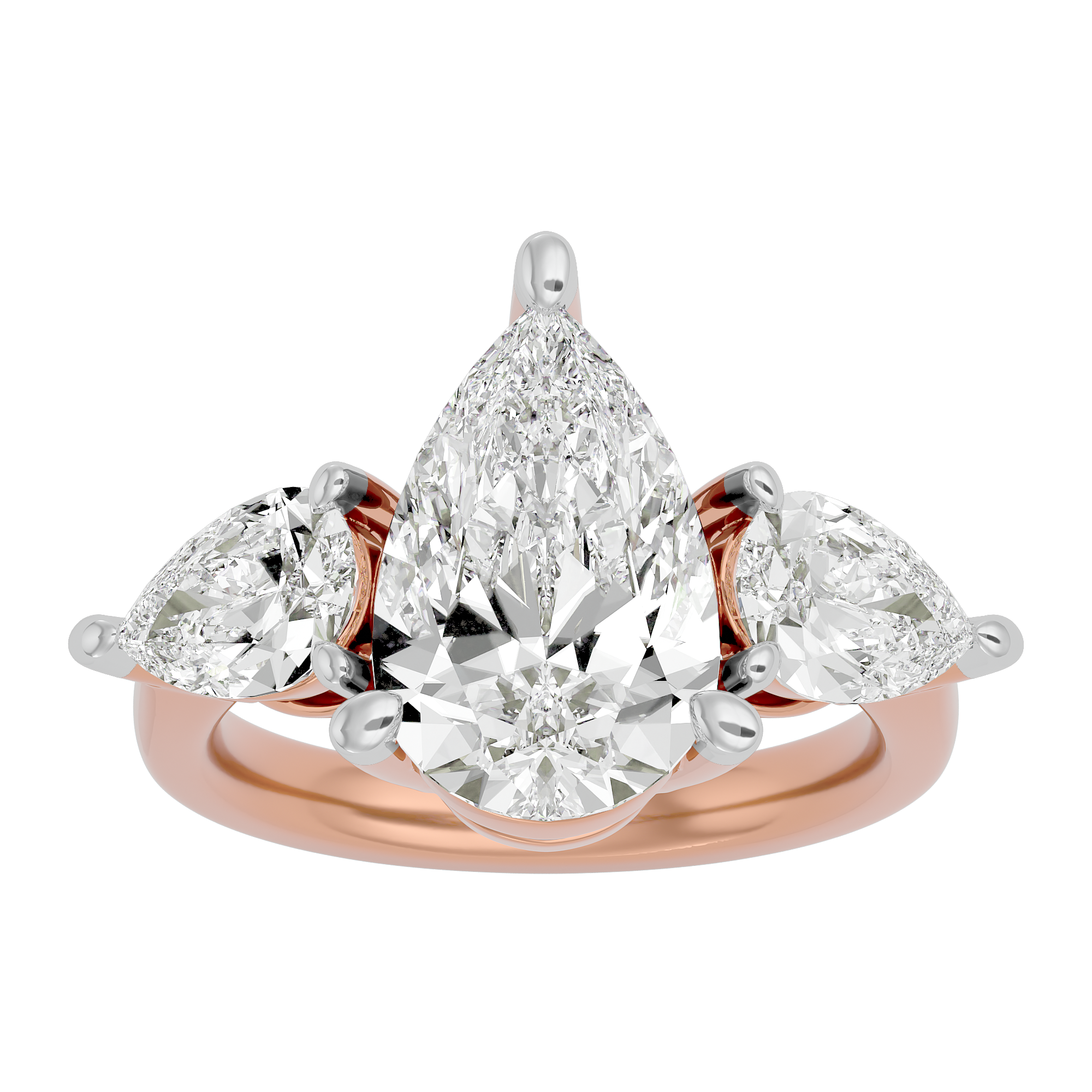 Golden Pear Elegance Ring