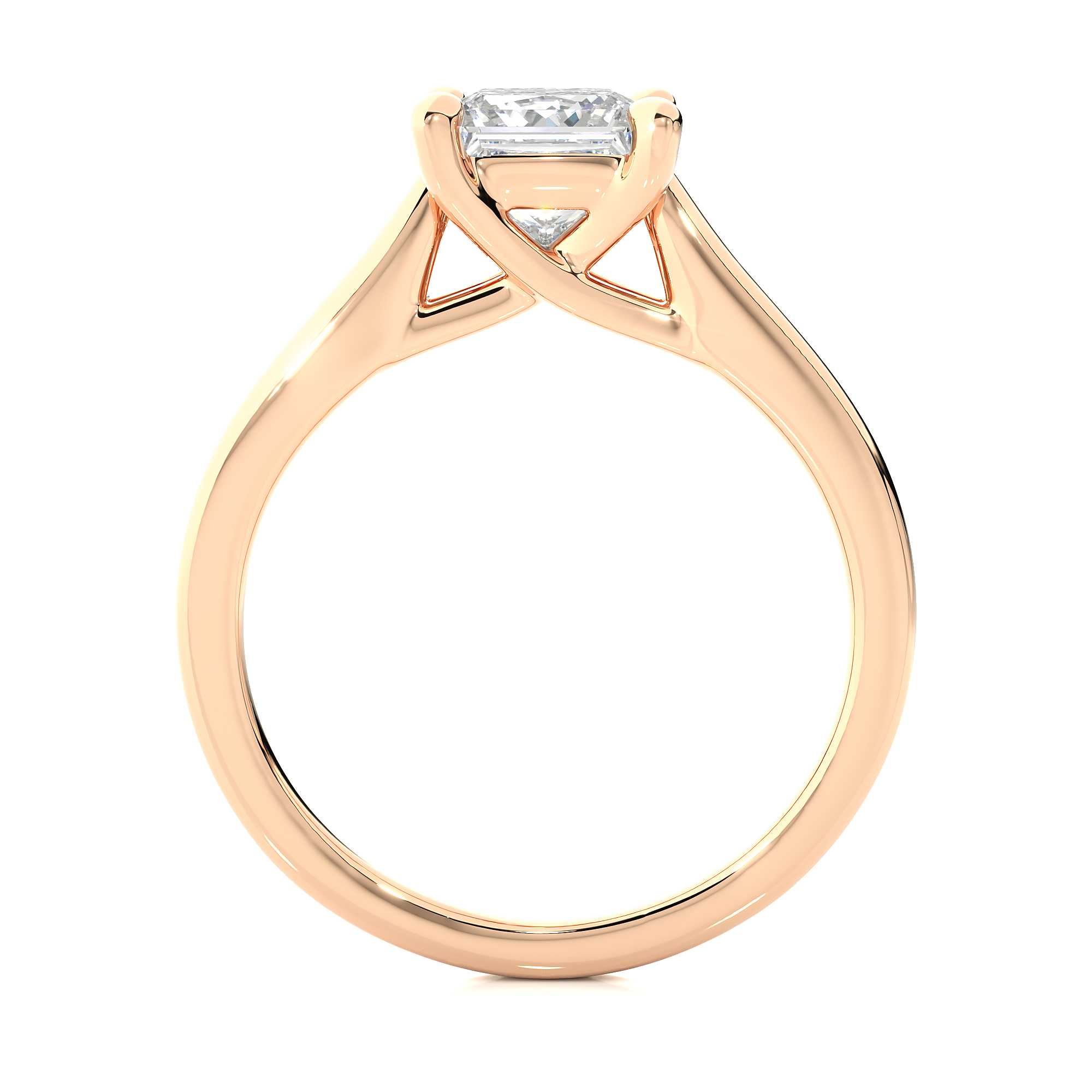 14K White Yellow Rose Gold 1.35 Princess Diamond Ring