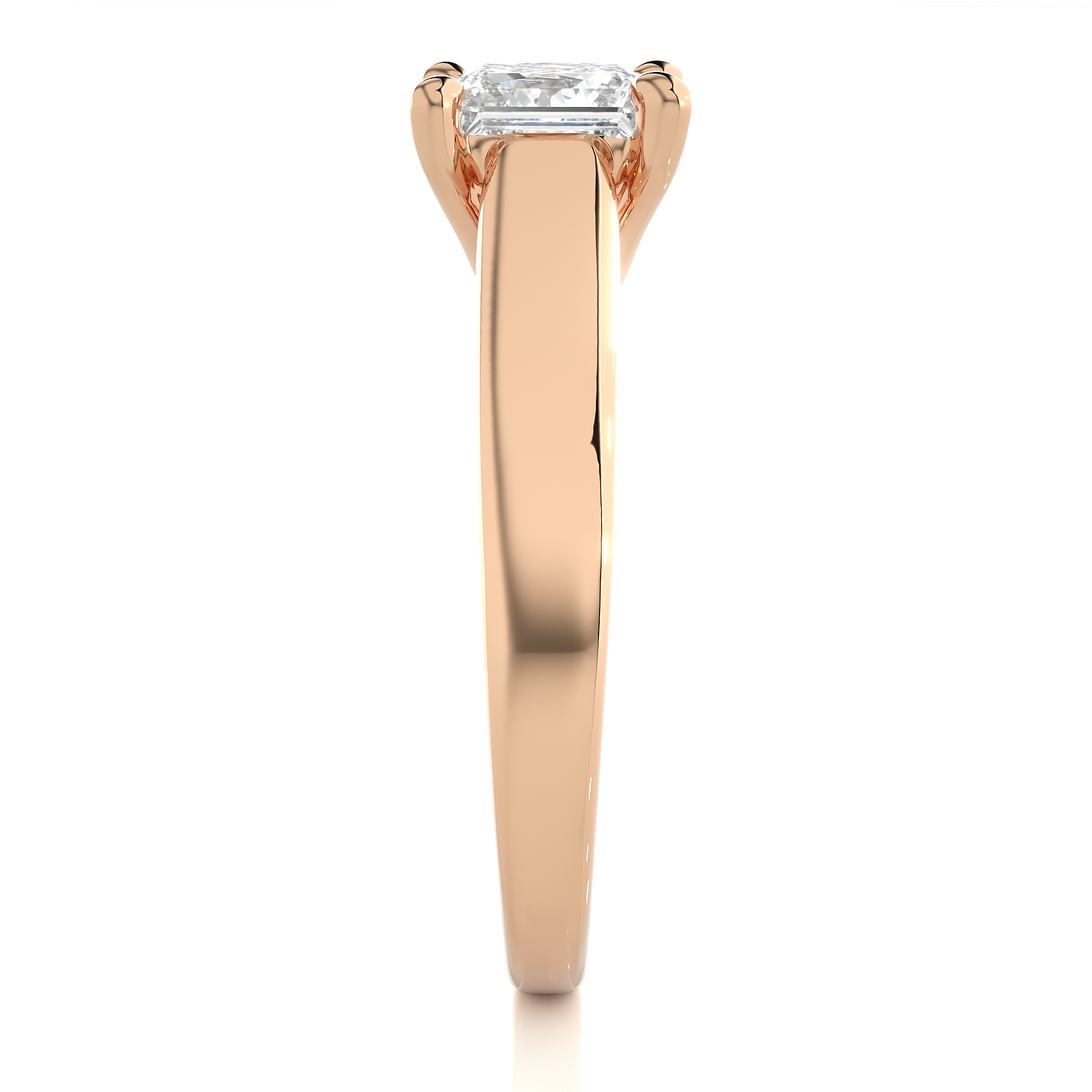 14K White Yellow Rose Gold 1.35 Princess Diamond Ring