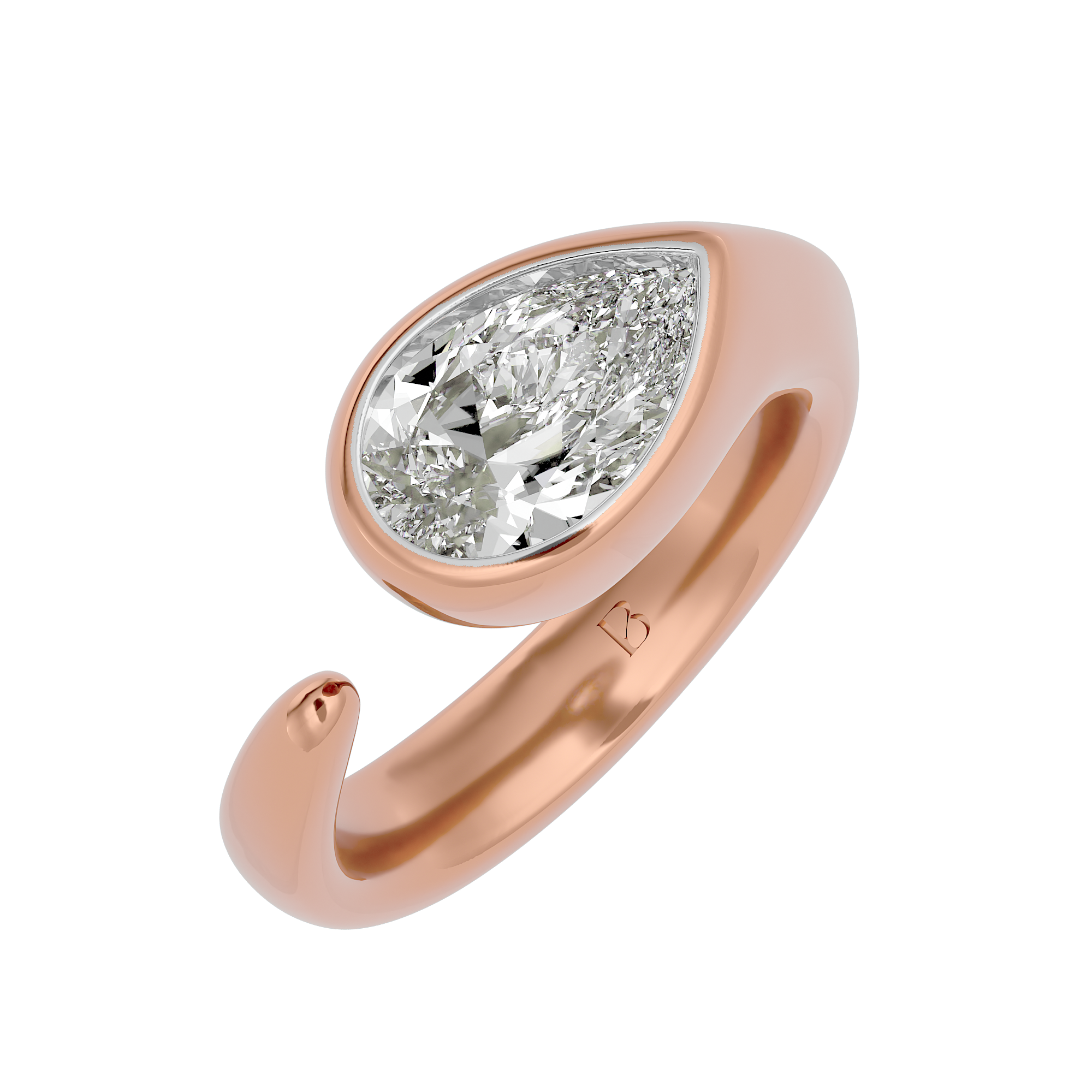 Radiant Solitaire Pear Ring