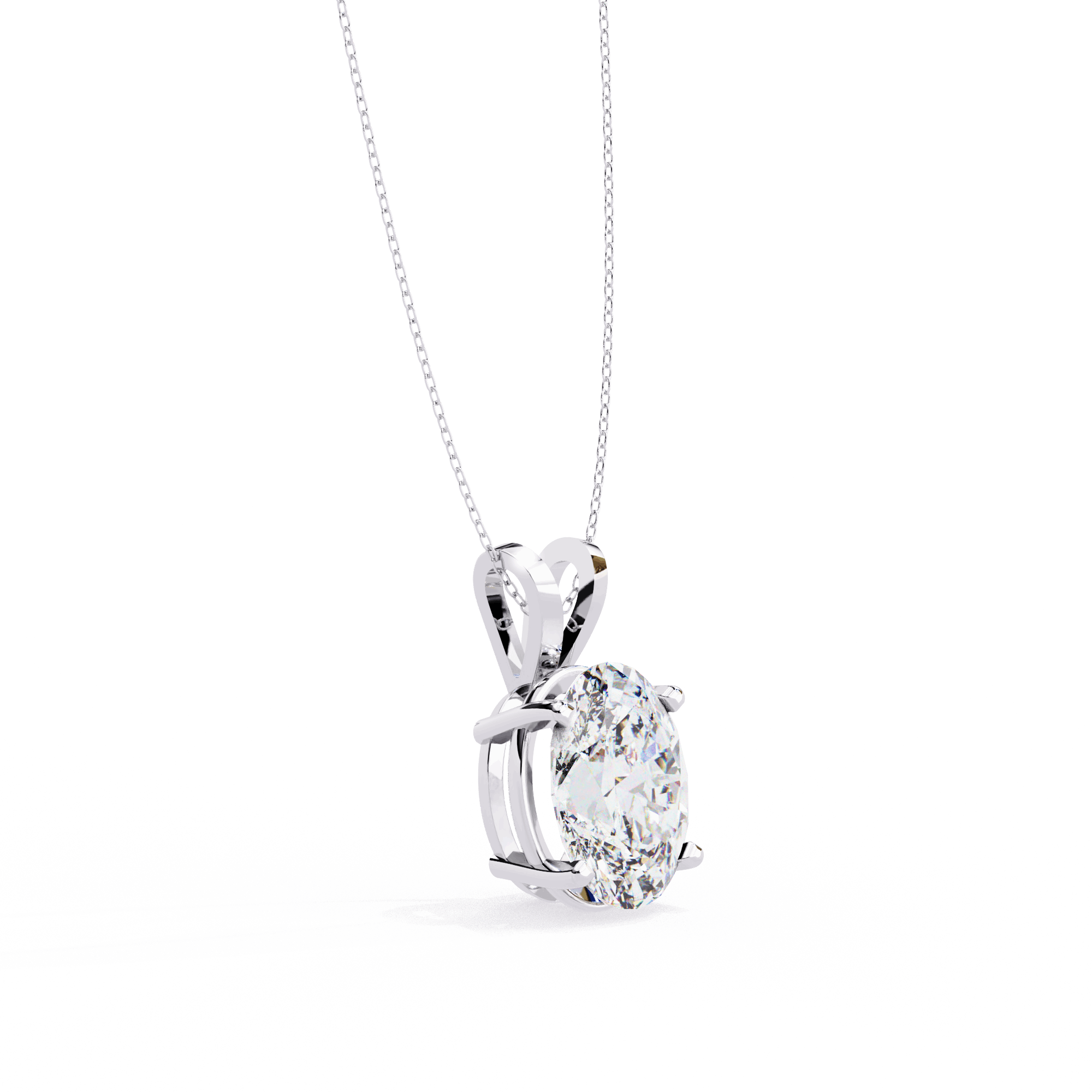 Luxe Oval Diamond Pendant