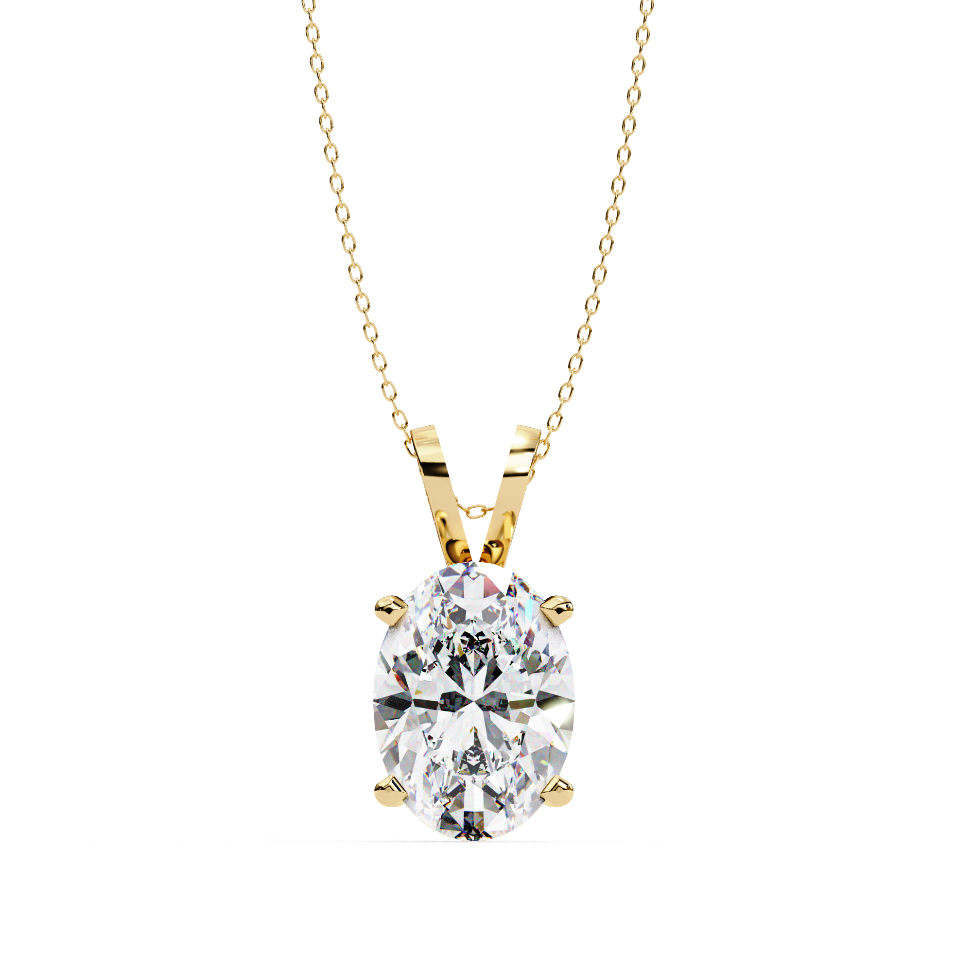 Luxe Oval Diamond Pendant