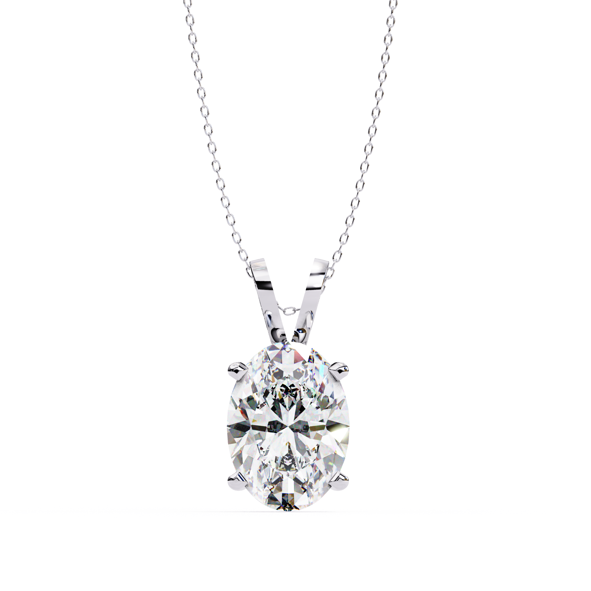 Luxe Oval Diamond Pendant