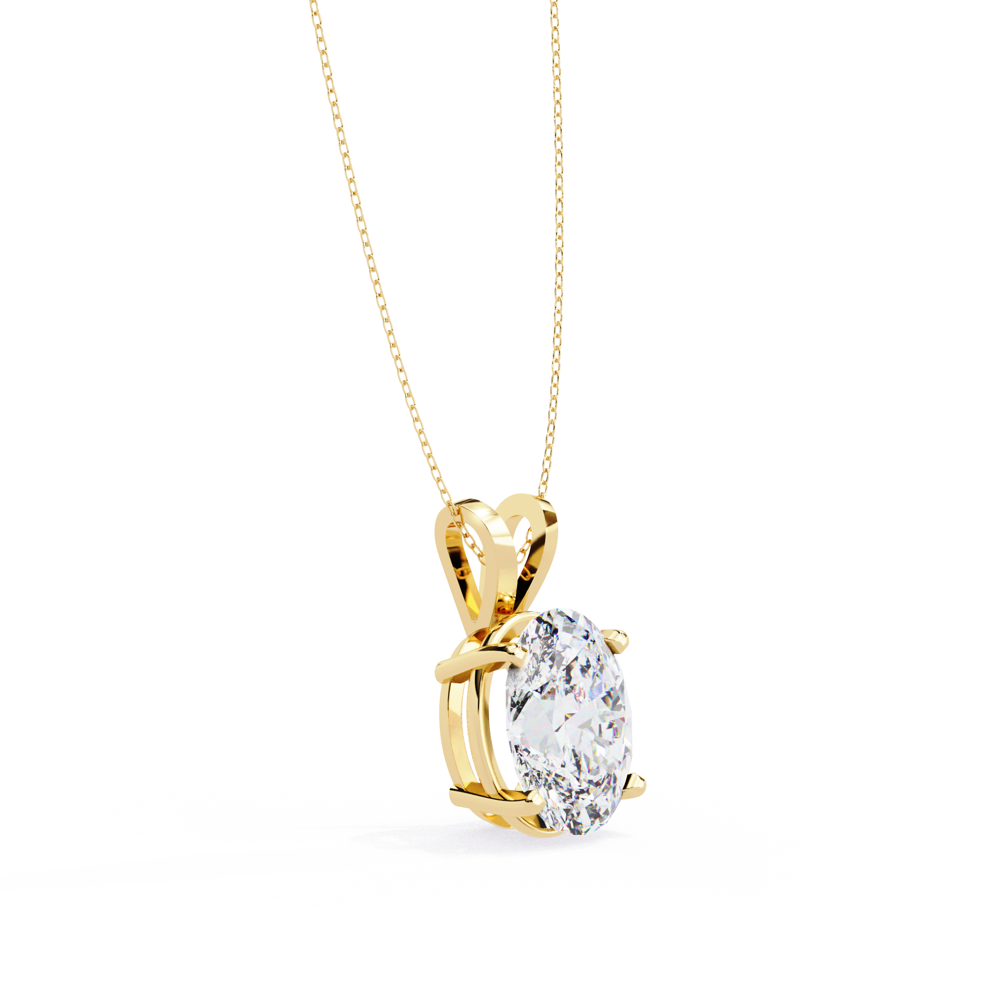 Luxe Oval Diamond Pendant
