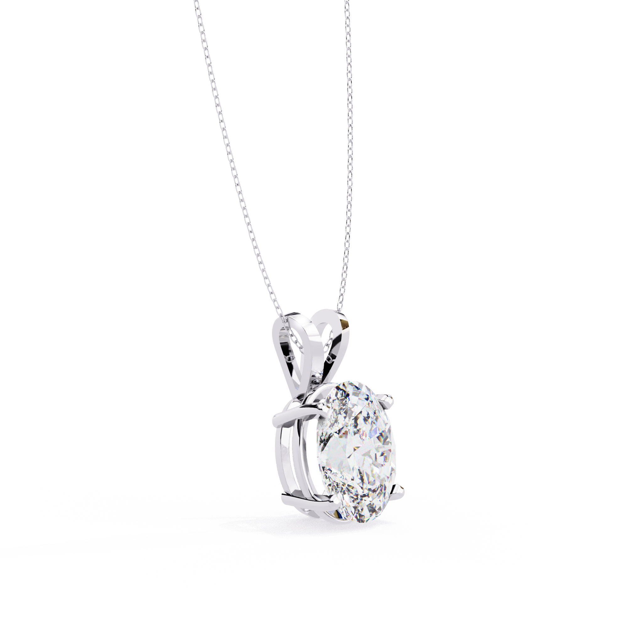 Luxe Oval Diamond Pendant