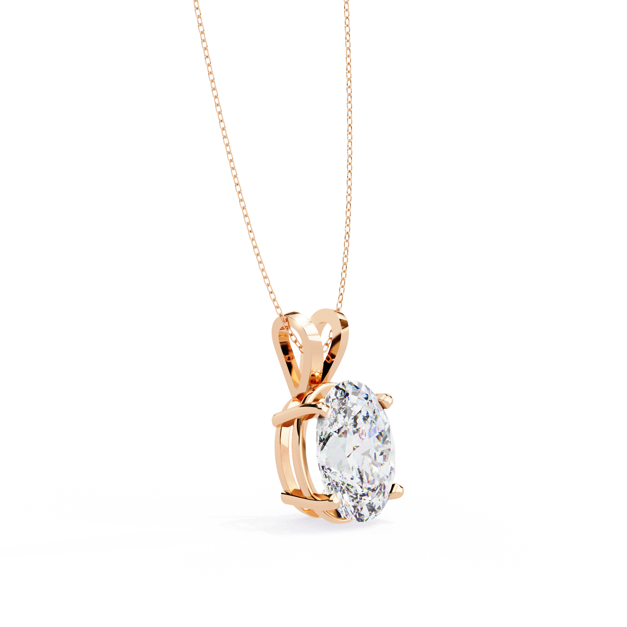 Luxe Oval Diamond Pendant